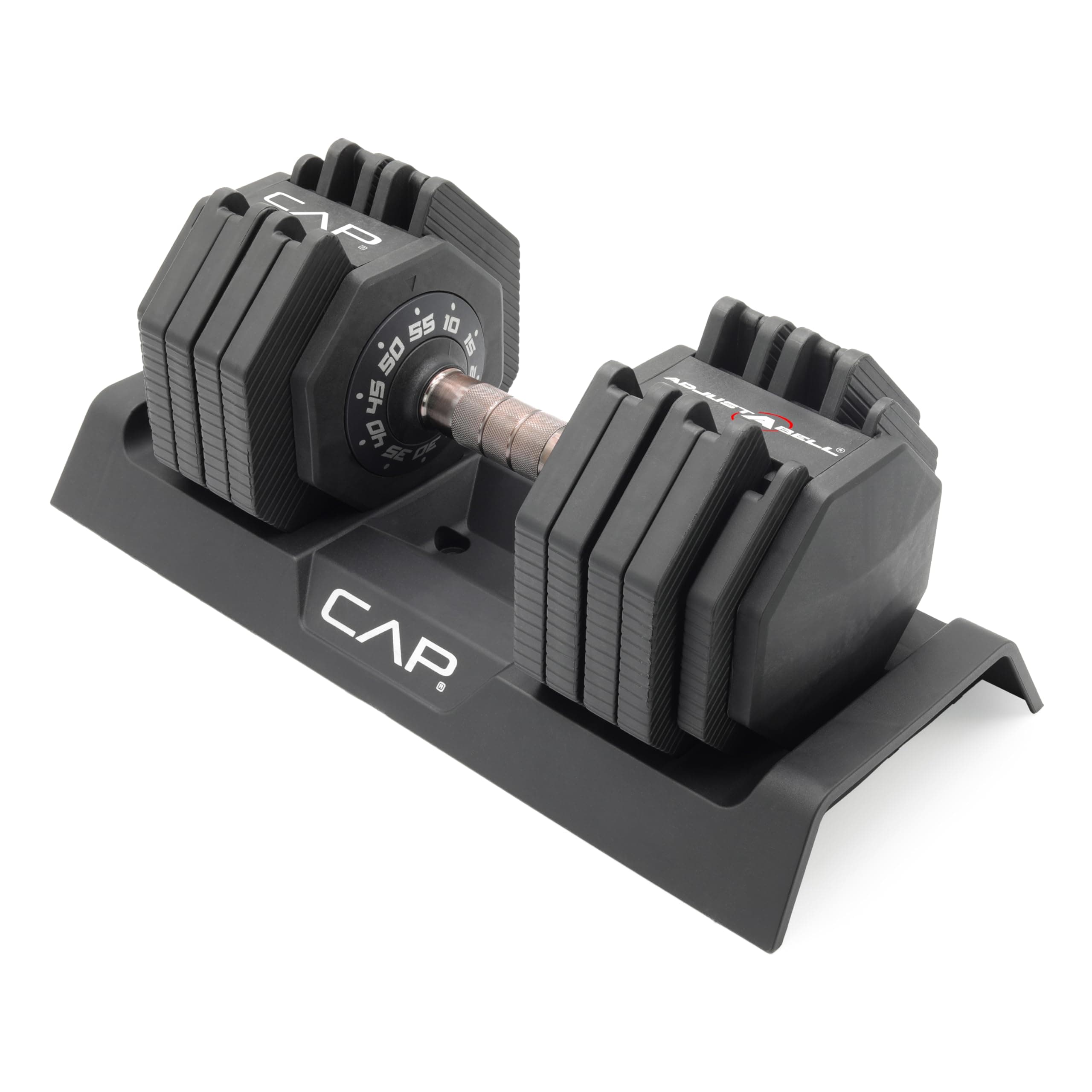 CAP ADJUSTABELL Adjustable Dumbbell Weights - Singles & Pairs | 12.5 lb, 25 lb & 55 lb | Multiple Handle Options