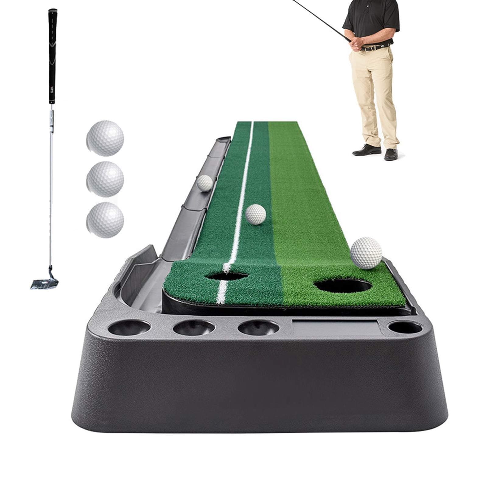 Golf Putting Green System Professional Practice Green Long Challenging Putter Indoor/Outdoor Golf Simulator Training Mat Aid Equipment