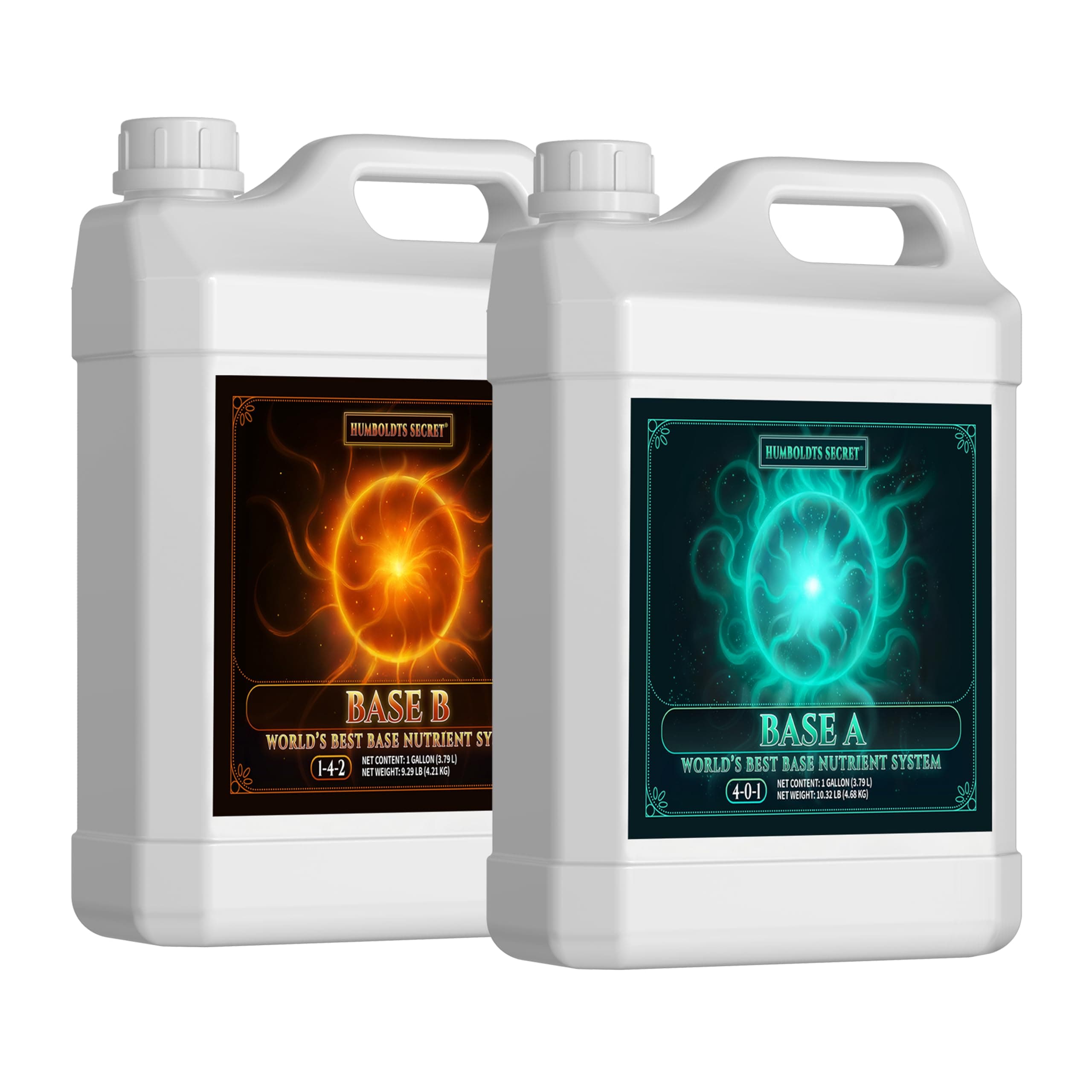 Humboldts Secret Base A & B Liquid Hydroponic Fertilizer | Complete Hydroponic Nutrients for Indoor and Outdoor Plants | Supports Healthy Vegetative Growth and Flowering Stage | 1 Gallon