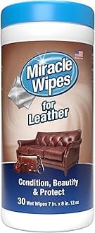 for Leather Cleaning & Conditioning, Vehicle, Furniture, Shoes, Jacket, Interior, Upholstery, Cleans, Protects, and Moisturizes Leather, Prevent Fading and Cracking - 30 Count