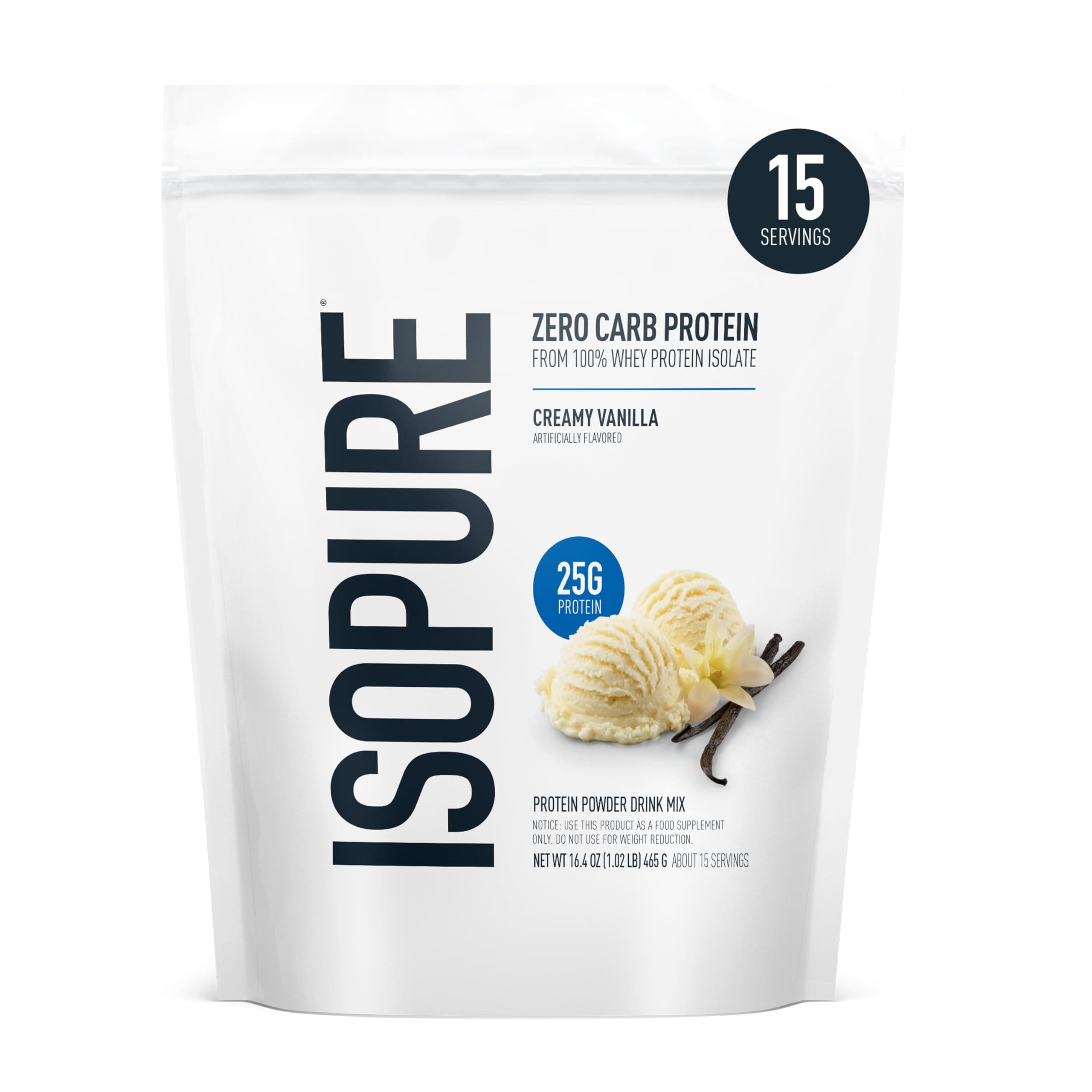 Isopure Zero Carb Protein Powder, 100% Whey Protein Isolate,