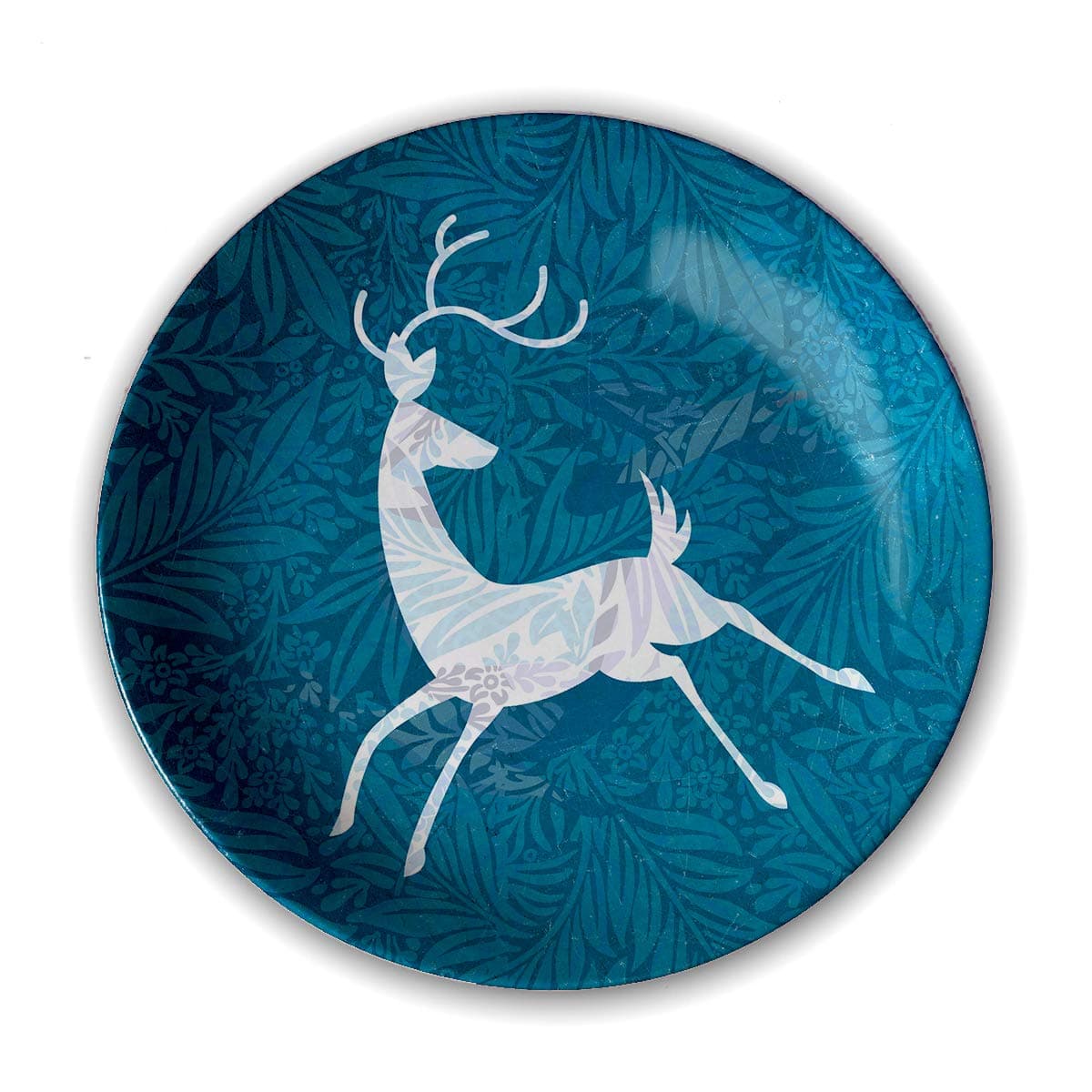 Cyahi -Wall Plates Ceramic Decor with Hook for Hanging. 7" Diameter (Ashen Leap)