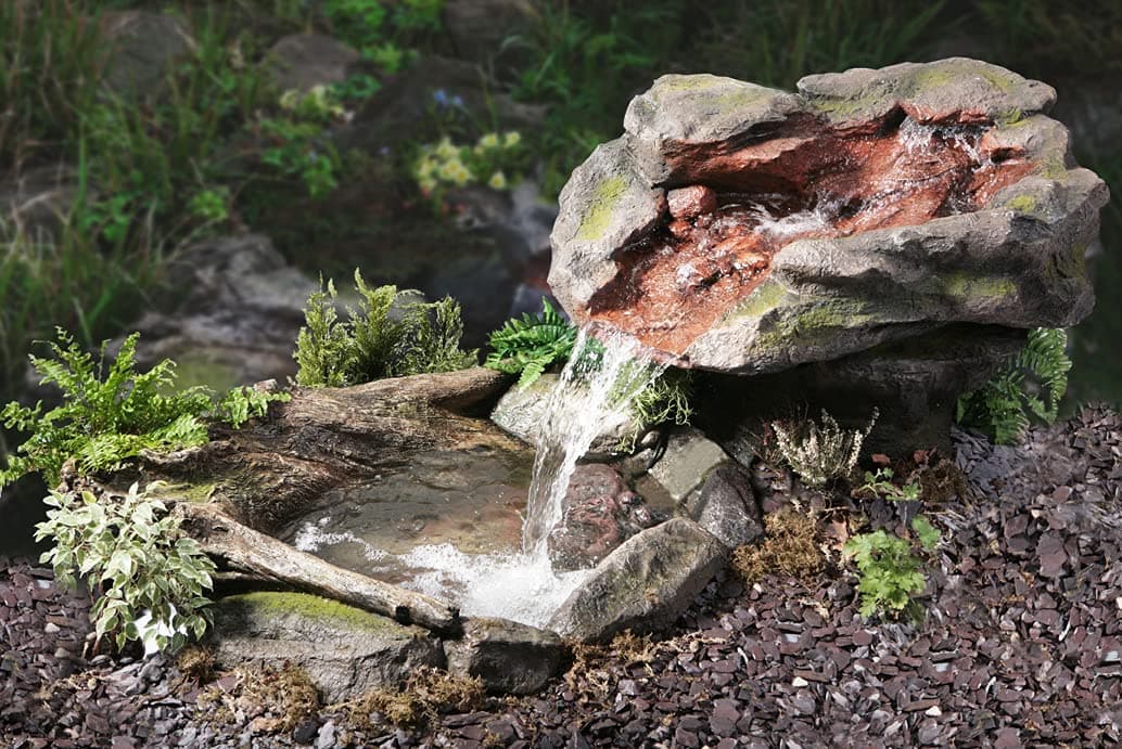 Primrose 70cm Stone Effect River Waterfall Cascading Garden Water Feature with Pond
