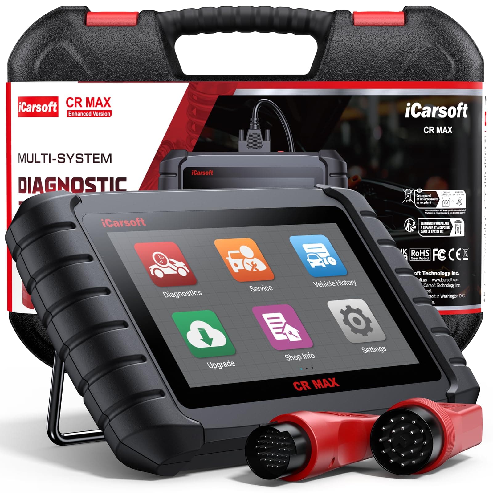 CR MAX 2025 Bidirectional Scan Tool All System 49+ Services and 47+ Special Functions Full Active Test OBD2 Scanner Diagnostic Tool Car Code Reader CAN FD with 38 Pin for Benz 20 Pin for BMW