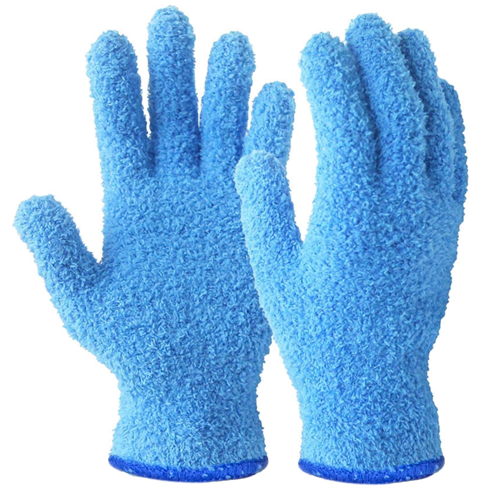 Evridwear Microfiber Auto Dusting Cleaning Gloves for House Cleaning