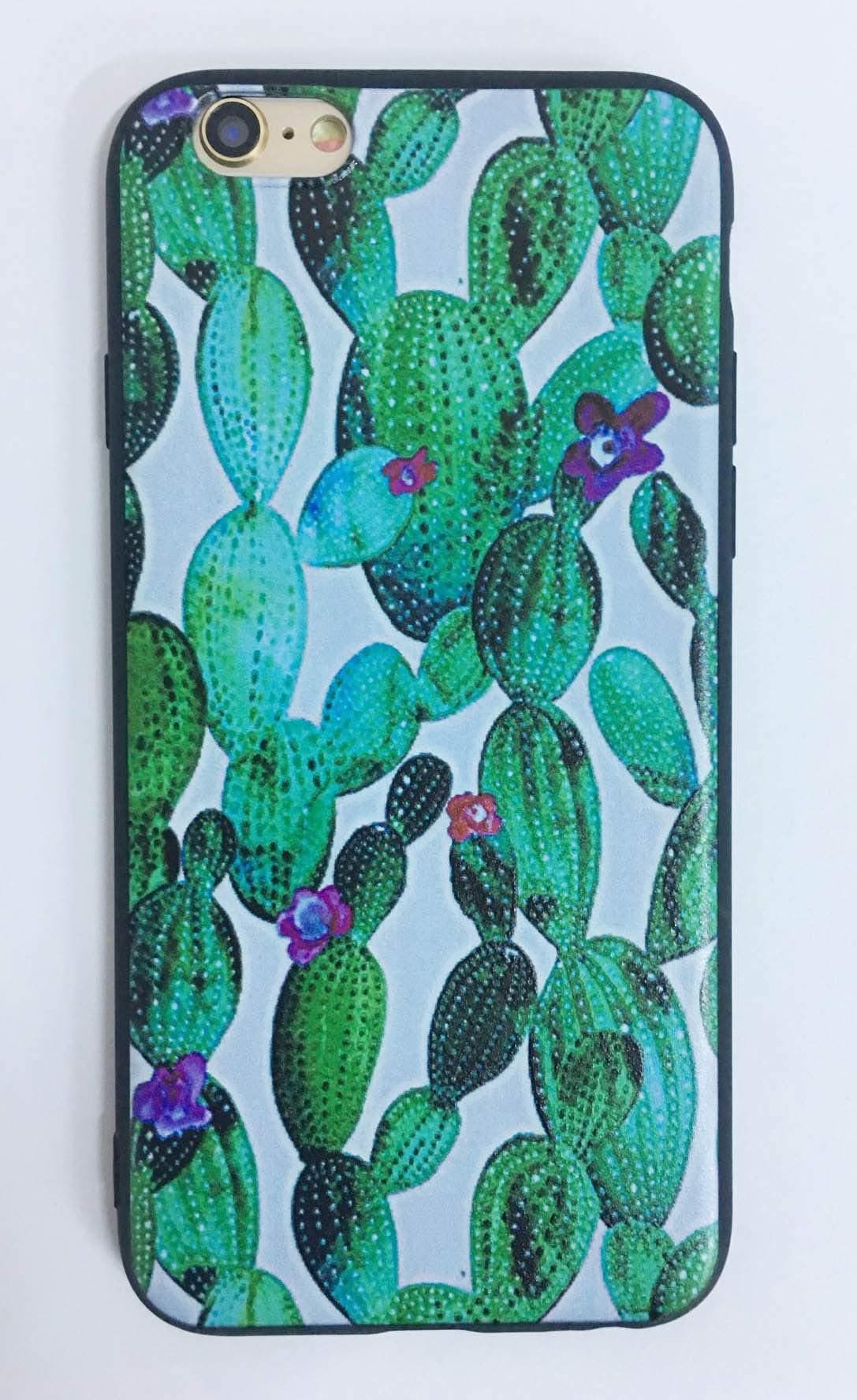 Cute Cactus iPhone 6 Plus/6s Plus Case,Soft Silicone TPU Shock Absorption Bumper Protective Case for iPhone 6 Plus iPhone 6s Plus 5.5 inch