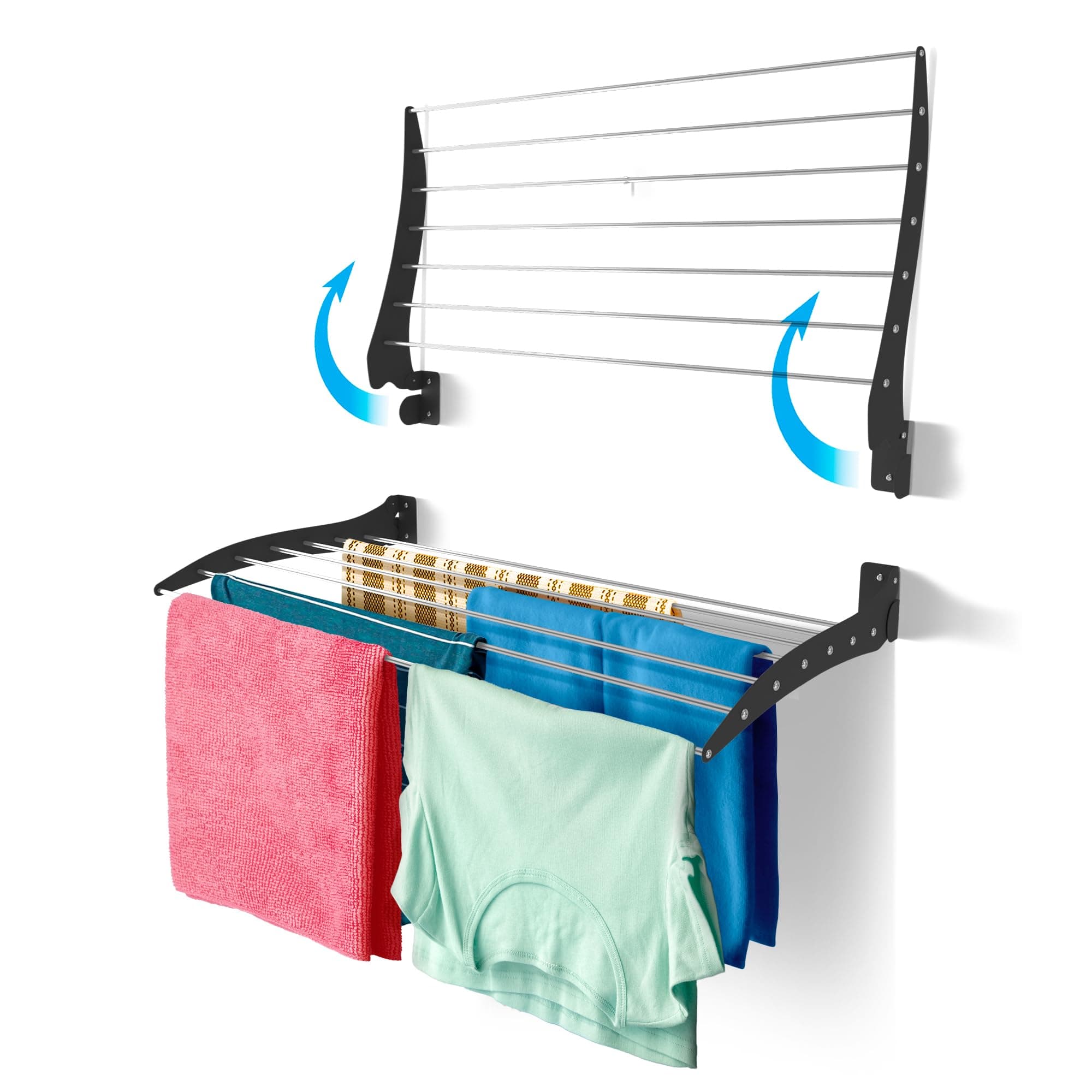 Step UpVertical Laundry Drying Rack 100 cm Grey