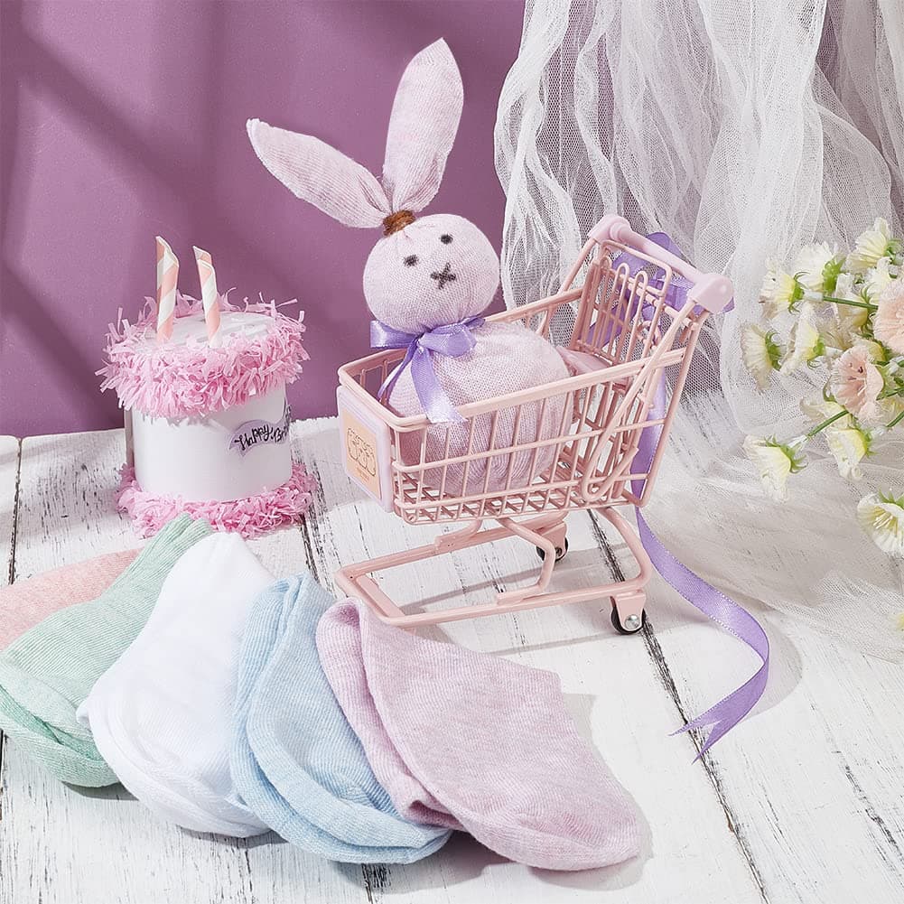 FREEBLOSS 10 Set Sock Rabbit Kit DIY Socks Crafts Kit DIY Rabbit Dolls Making Kit Creative and Fun Crafts Kit for Easter Activities