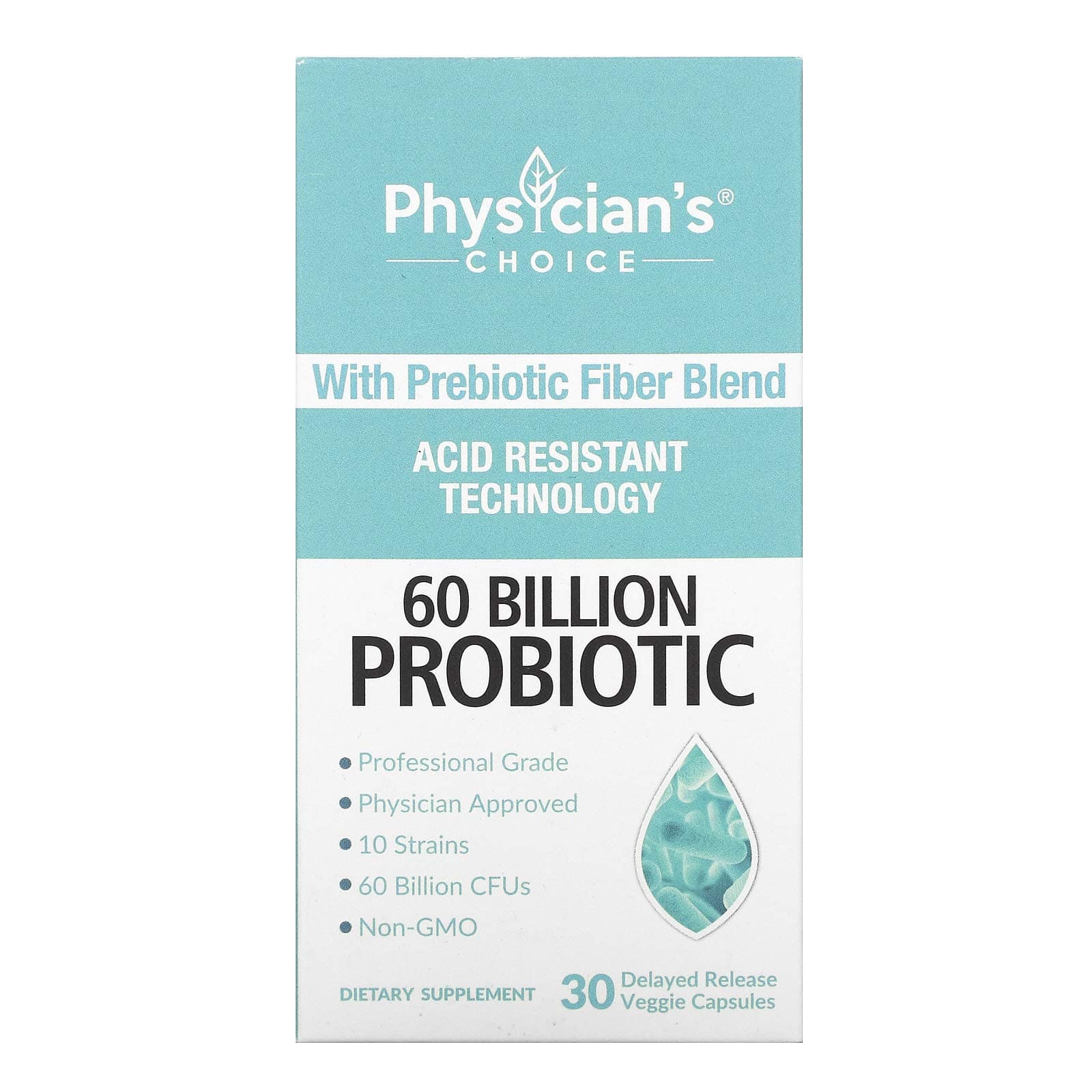 60 Billion Probiotic Veggie Capsules (30 Pieces)
