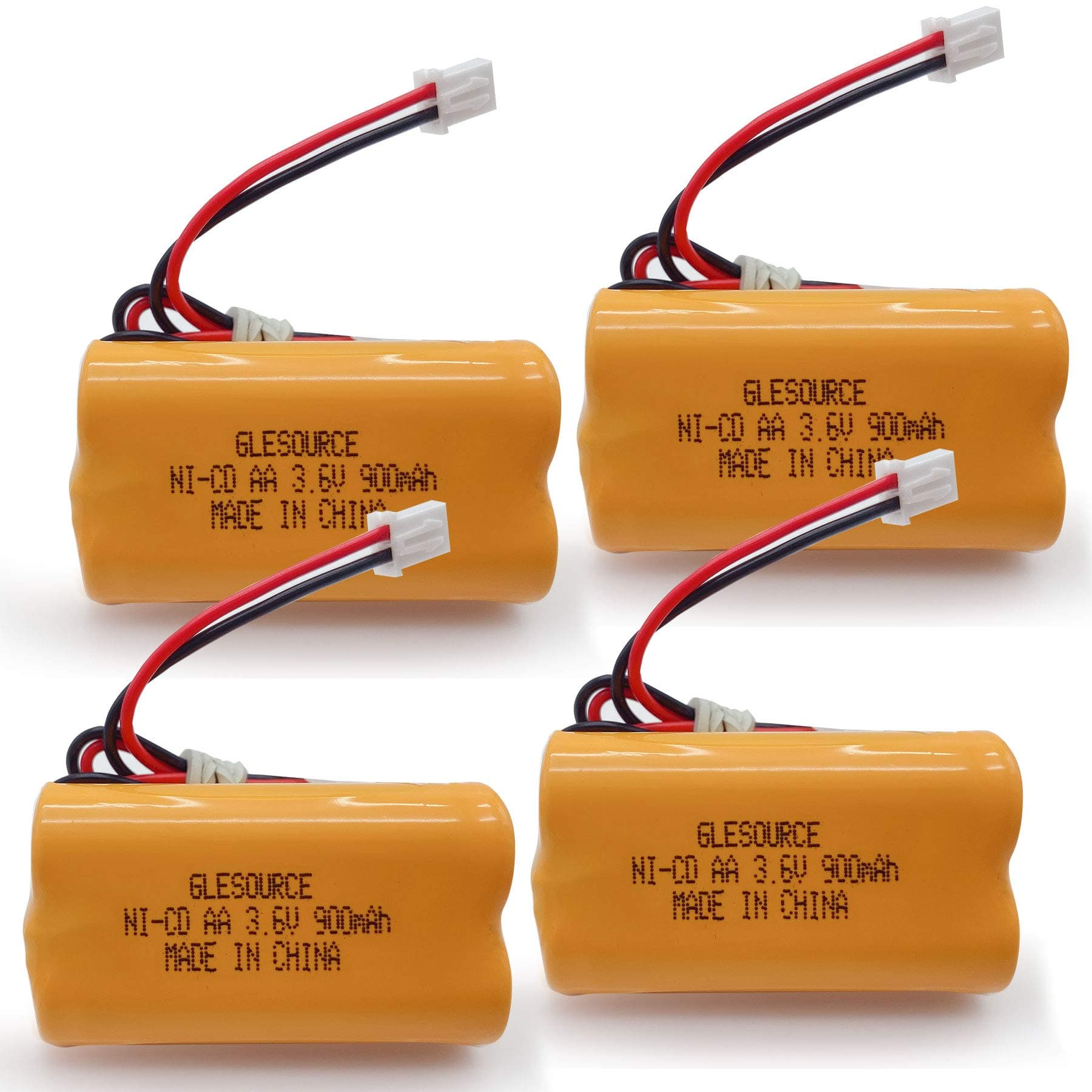 GLESOURCE3.6V 900mAh Exit Sign Emergency Light Battery Replacement for Exitronix 10010037, Max Power B2-0031 MH468886, Unitech LEDR-1 6200RP, Dantona CUSTOM-318 OSA230, Lowes 253799 (4 Pack)