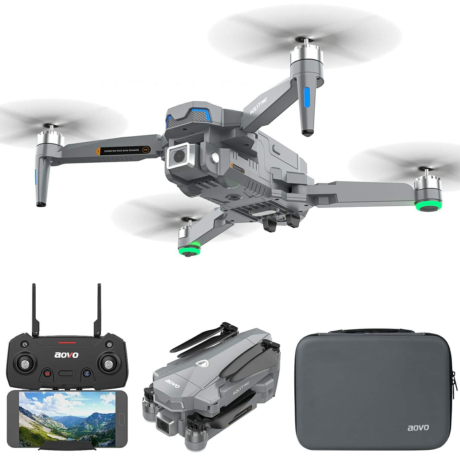 4K EIS Drone with UHD Camera for Adults With 30 Mins Flight Time,Brushless Motor,5GHz FPV Transmission,Auto Return Home,Follow Me Drones for Beginners