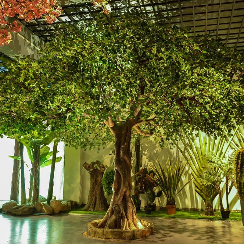 Fake Tree Simulation Tree Indoor Simulation Green Plant Large Banyan Tree Shopping Mall Hotel Floor Landscape Landscaping Atmosphere Decorative Tree 1.5m