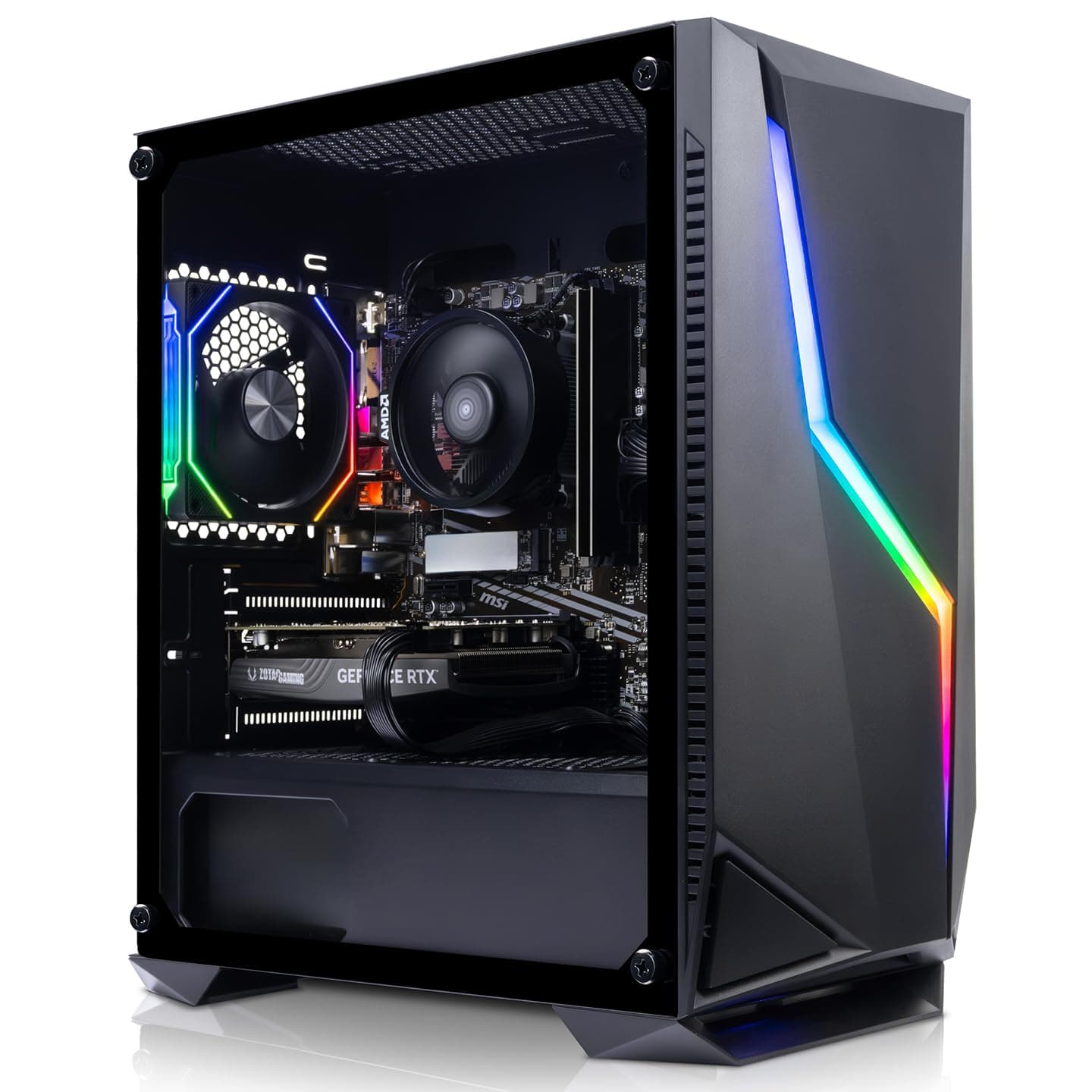 ADMI Gaming PC • Intel Core i5 14400F • Nvidia RTX 4060 8GB GDDR6 • 16GB RAM 3200MHz • 1TB NVME SSD • 550W PSU • Volt RGB Gaming PC Case • Wifi • Windows 11