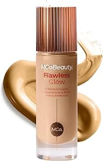 Flawless Glow Luminous Skin Filter 4 Medium - 4-in-1 Liquid Foundation Primer Highlighter Makeup - Dewy Radiant Skin Tint with Squalane for Face - Buildable Glow Complexion Booster - 1 Fl Oz