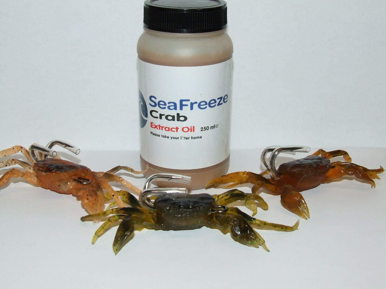 FFTⓇ3D MANIAC PEELER CRABS 3 PACK 4/0 DOUBLE HOOKS AND CRAB DIP BAIT SCENT ADDITIVE