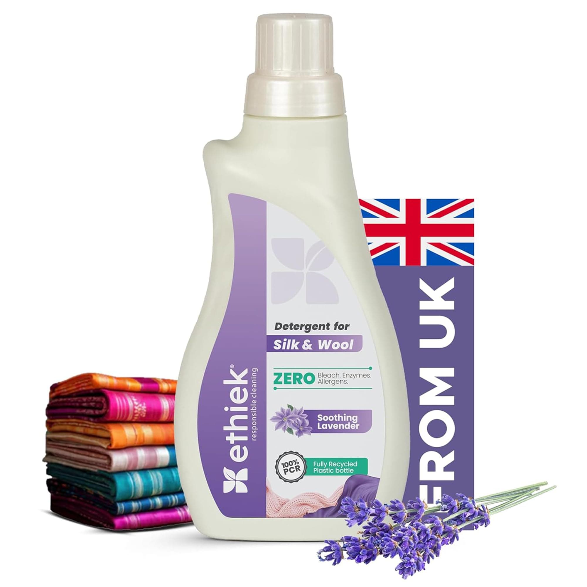 Liquid Detergent for Silk, Woolen, & Delicate Clothes, Gentle Zero Enzyme Formula, Natural & Organic Detergent liquid for Top load, Front load Washing Machine & Hand Wash - 500ml