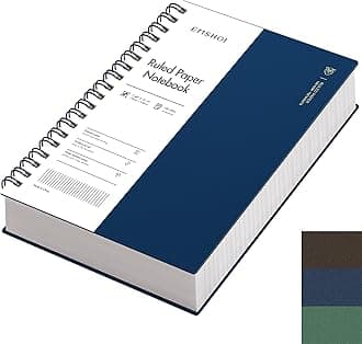 B5 Spiral Notebook College Ruled Lined Journal, Large 7.48" X 10.15", 300 Pages/150 Sheets, 100gsm Thick Paper, Waterproof Hardcover, for Office School Women Men Work Writing Notes, Blue