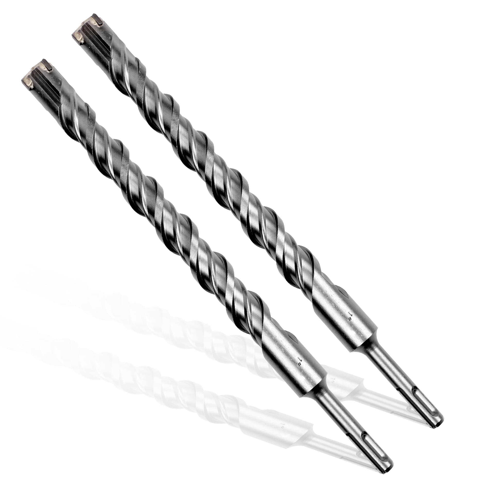 1x12 SDS-Plus Rotary Hammer Drill Bit, Carbide Tip 4-Cutter for Brick,Stone & Concrete, Packed of 2pcs.