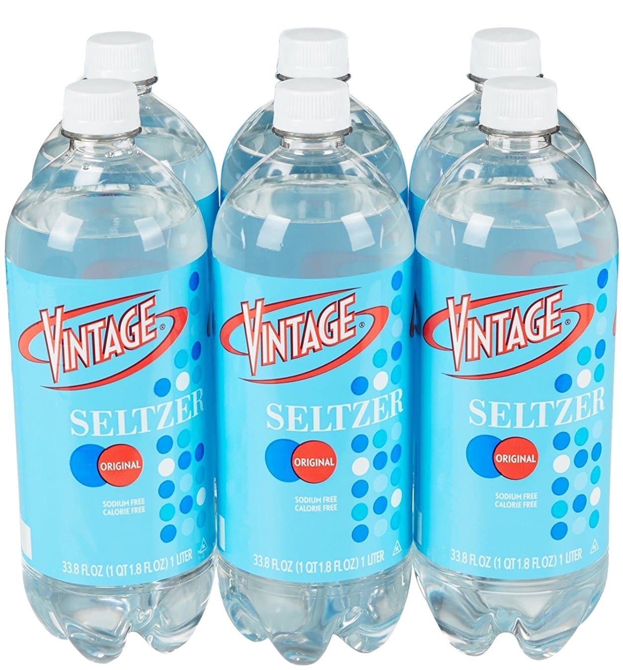 Seltzer Water, 33.8 fl oz Bottle (6-Pack)
