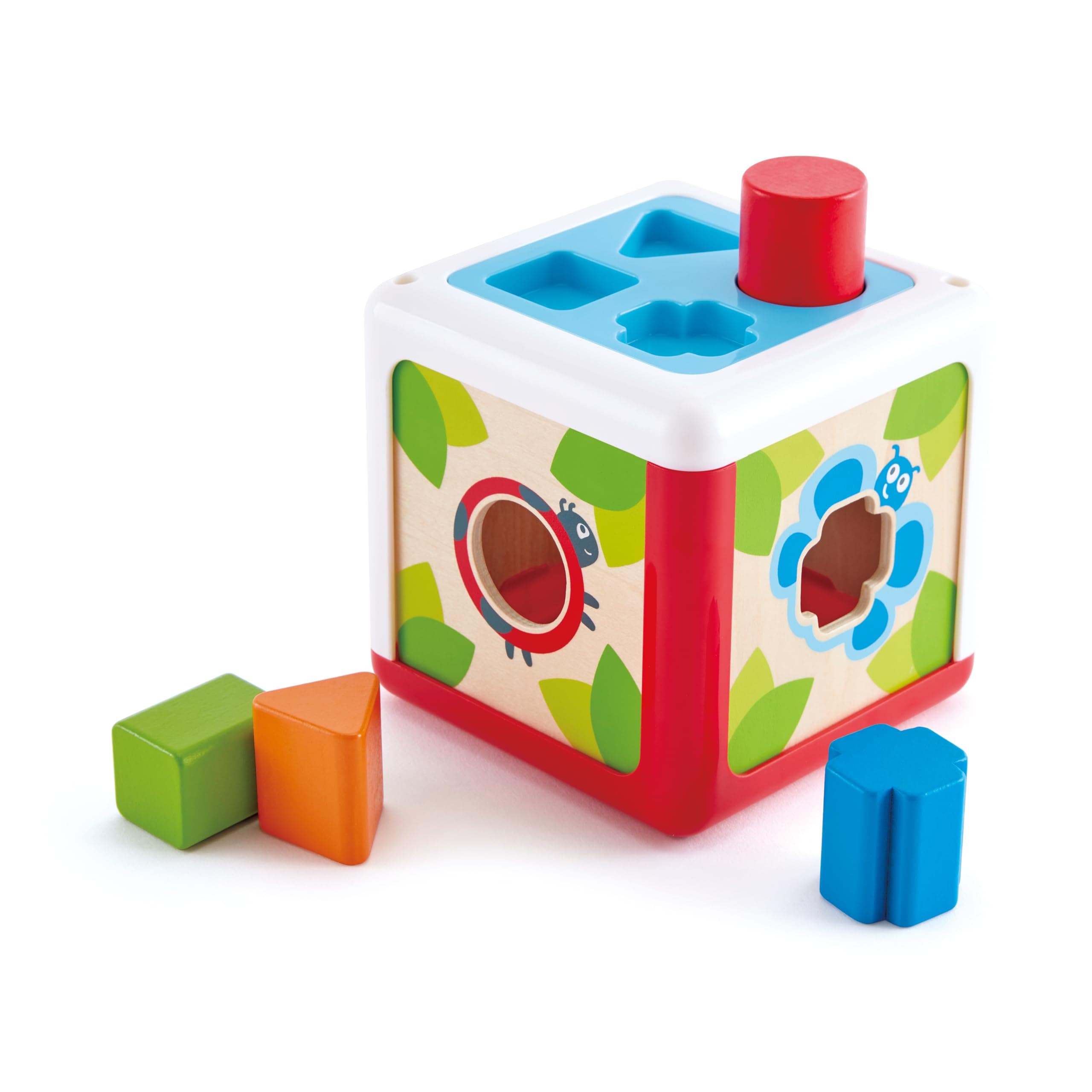 Shape Sorting Box | Cute Animal Wooden Shape Sorter Box, Educational Shape Color Recognition Toy for Kids