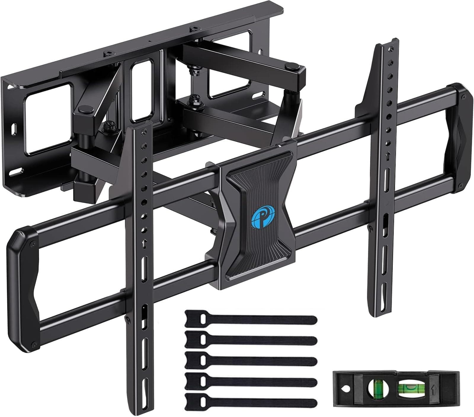 Full-Motion TV Wall Mount for Most 37–84 Inch TVs up to 100 lbs, Wall Mount TV Bracket with Dual Articulating Arms, Extension, Swivel, Tilt, Fits 16" Wood Studs, 600 x 400mm Max VESA, PILF8