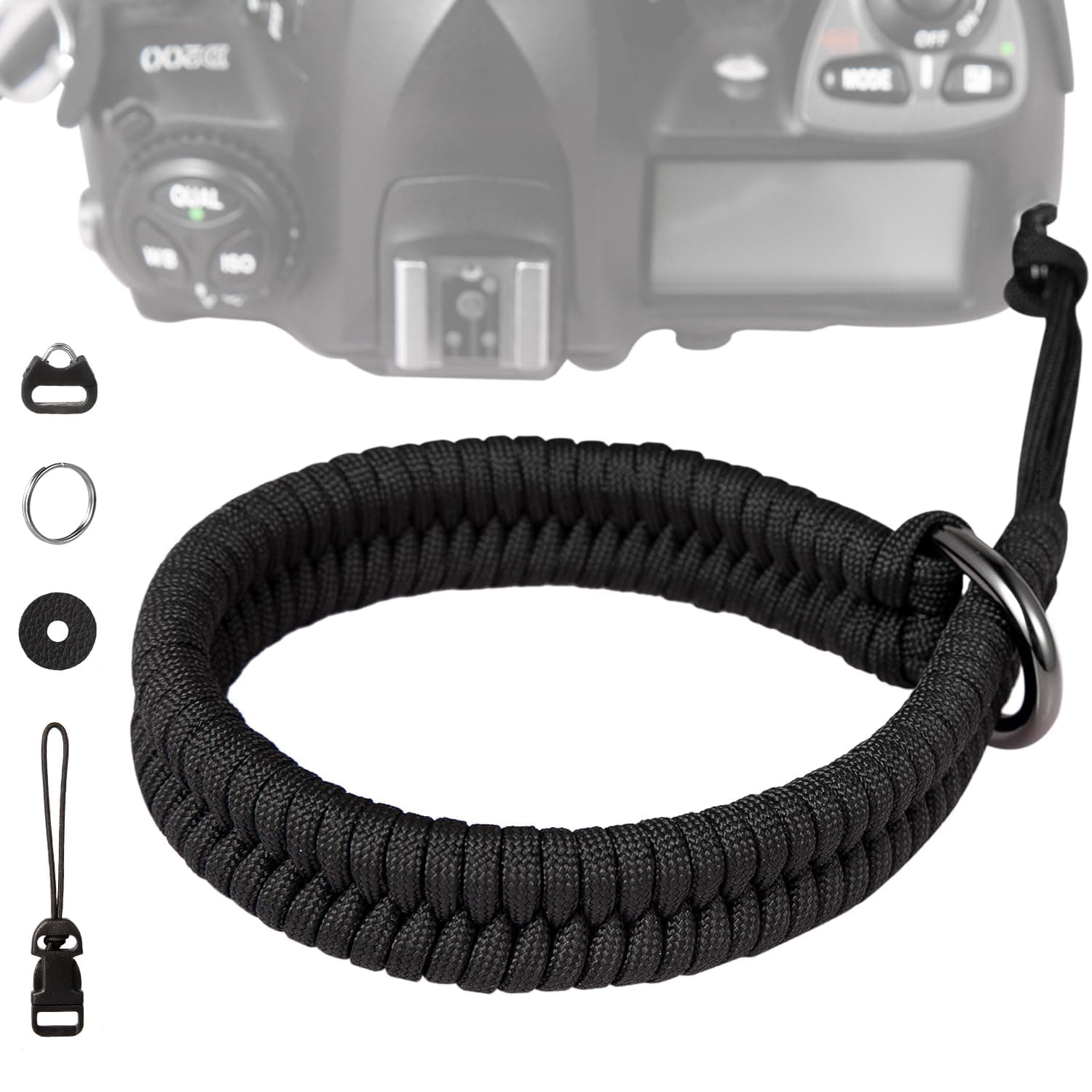 - Camera Wrist Strap,1Pack Adjustable Nylon Camera Hand Strap,for GoPro,DSLR,Fuji, and Mirrorless Cameras Photographers Quick Release,Paracord (Black)