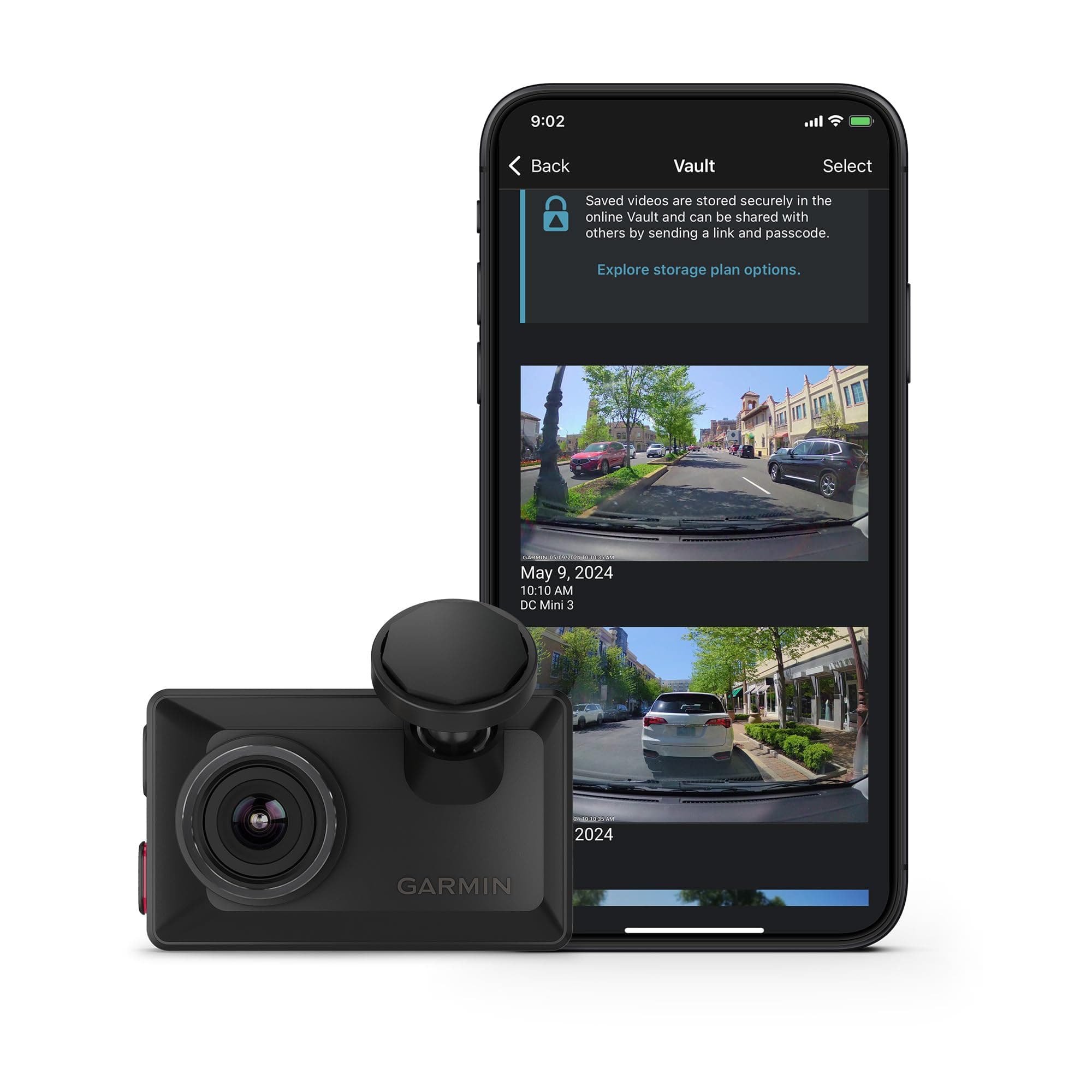 Garmin Dash Cam™ X310, Compact 4k Ultra HD Touchscreen Dash Cam with a 140-degree Field of View, Built in Clarity™ Polarizer, Voice Controlled, GPS, 2.4” Display, Automatic Recording