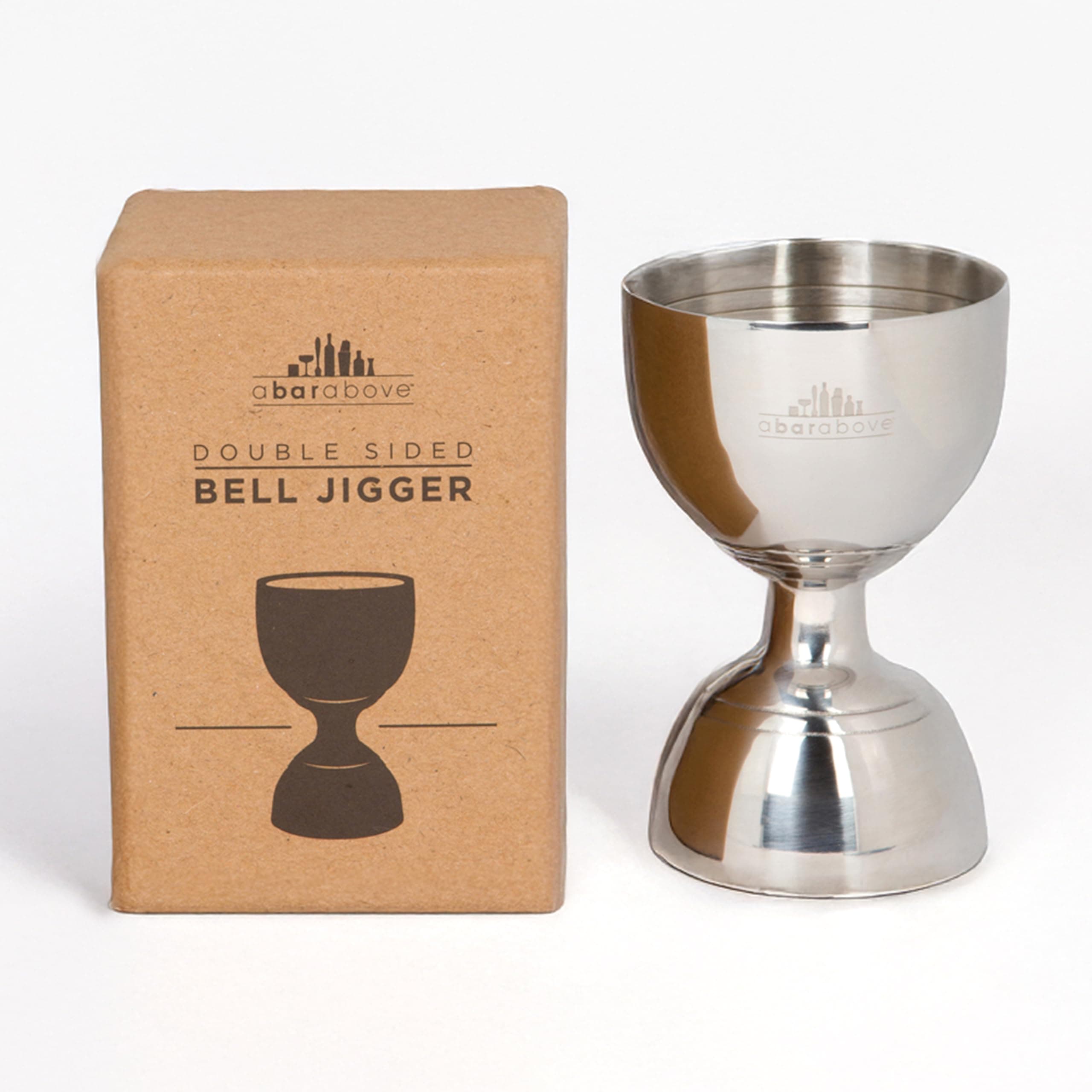 Bell Jigger - Premium Vintage Double Cocktail Jigger, 1oz/2oz made from Stainless Steel 304