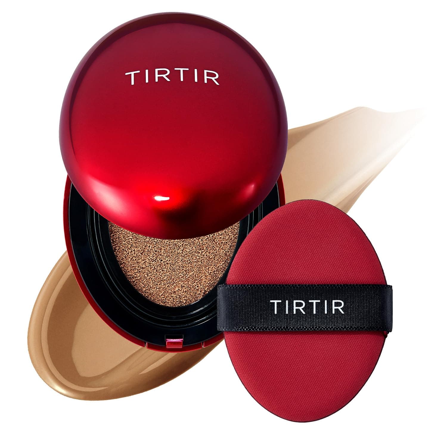[*Mini Size*] TIRTIR Mask Fit Red Cushion Foundation | Full coverage, Weightless, Skin fit, Satin Glow Finish, Korean Makeup, beauty, Tattoo cover up, Buildable (#40N Cinnamon, 0.15 Fl Oz)