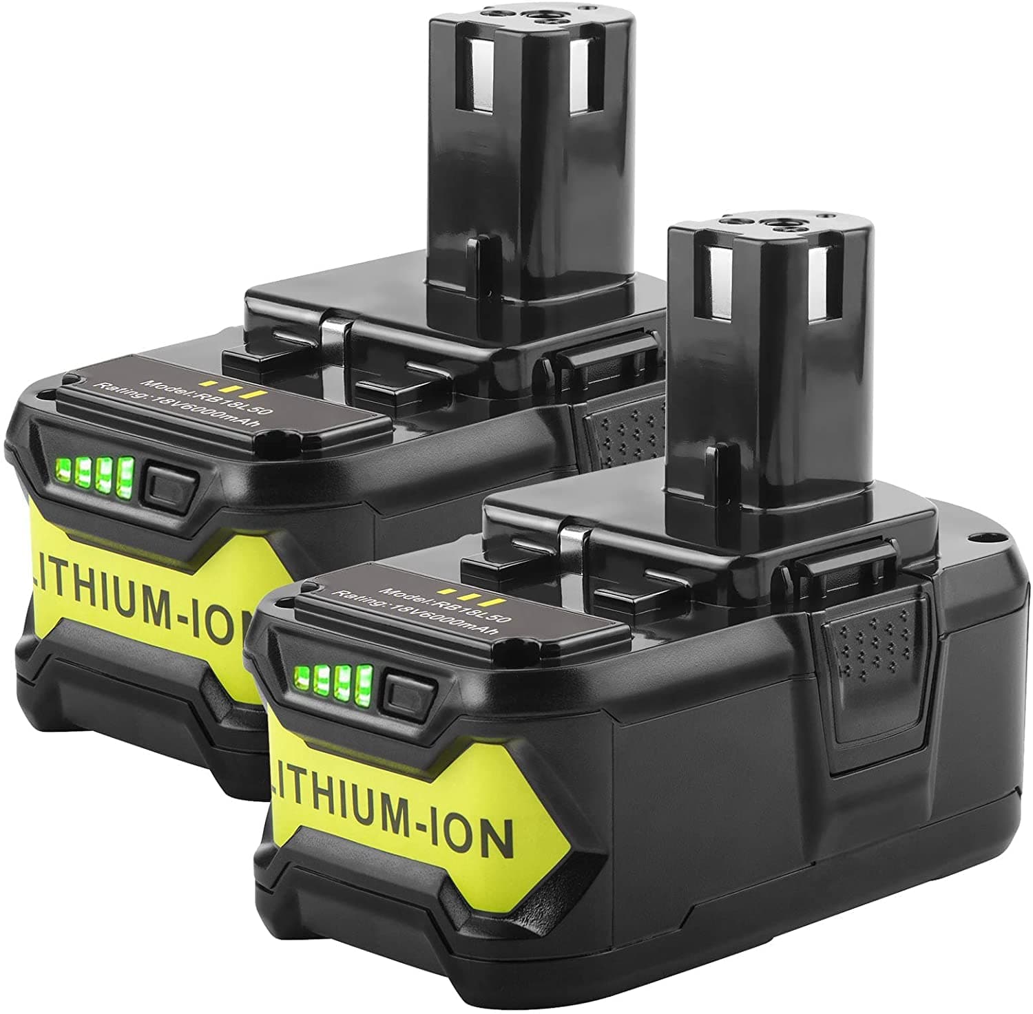 [2 Pack] 18V 4.0Ah Replacement Battery for Ryobi Lithium Ion ONE+ Plus P122 ABP1801 ABP1803 BCP1817/2SM BPP-1813 BPP-1815 BPP-1817 BPP-1817/2 BPP-1817M BPP-1817M BPP-1817M BPP-1817M 1820 cordless