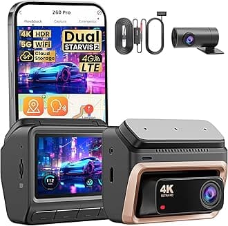 4K Dash Cam Front and Rear Z60 Pro, Dual STARVIS 2 IMX678 Dashcam with OBD Hardwire Kit Set