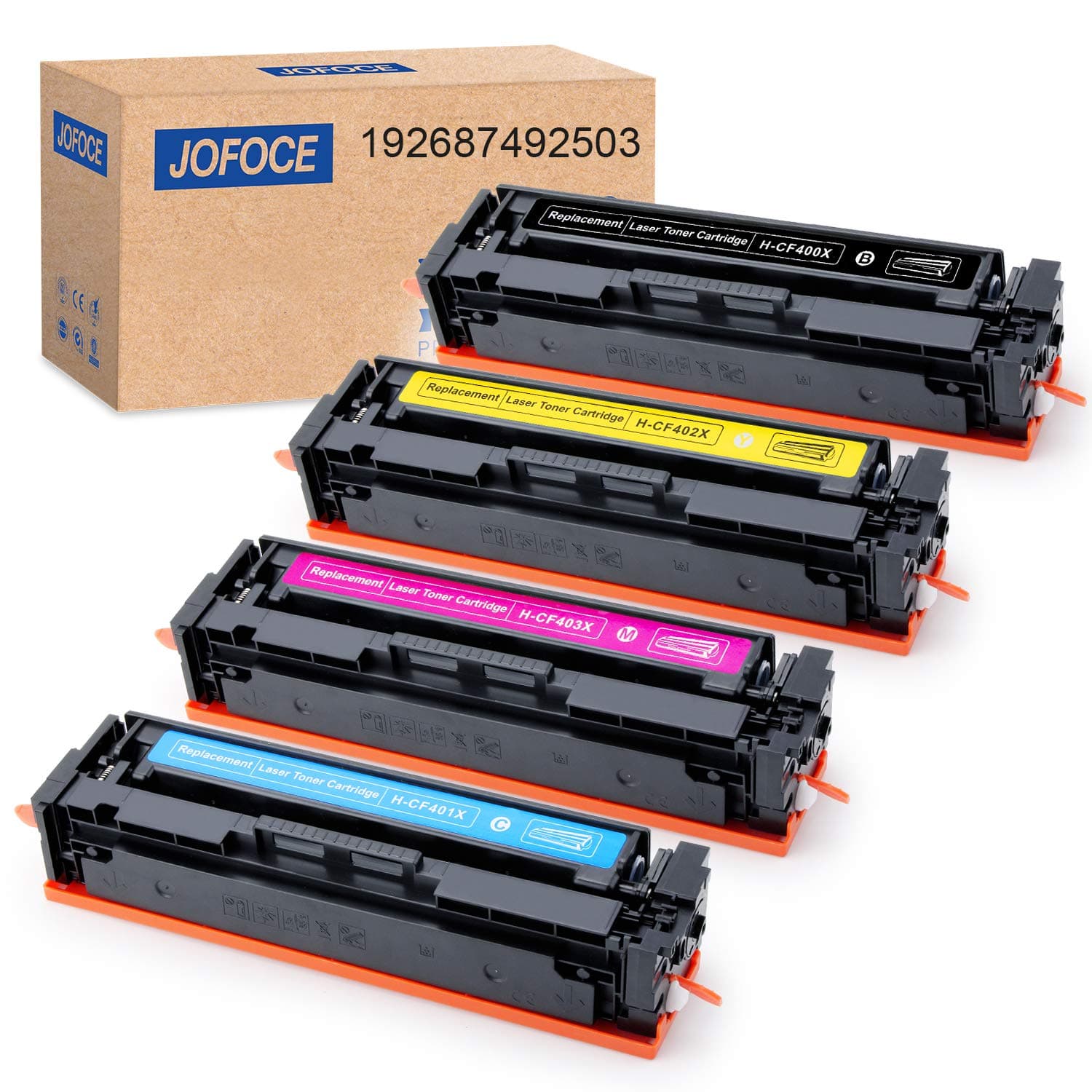 4-Pack Replacement for HP 201X 201A CF400X CF401X (1BK, 1C, 1M, 1Y)