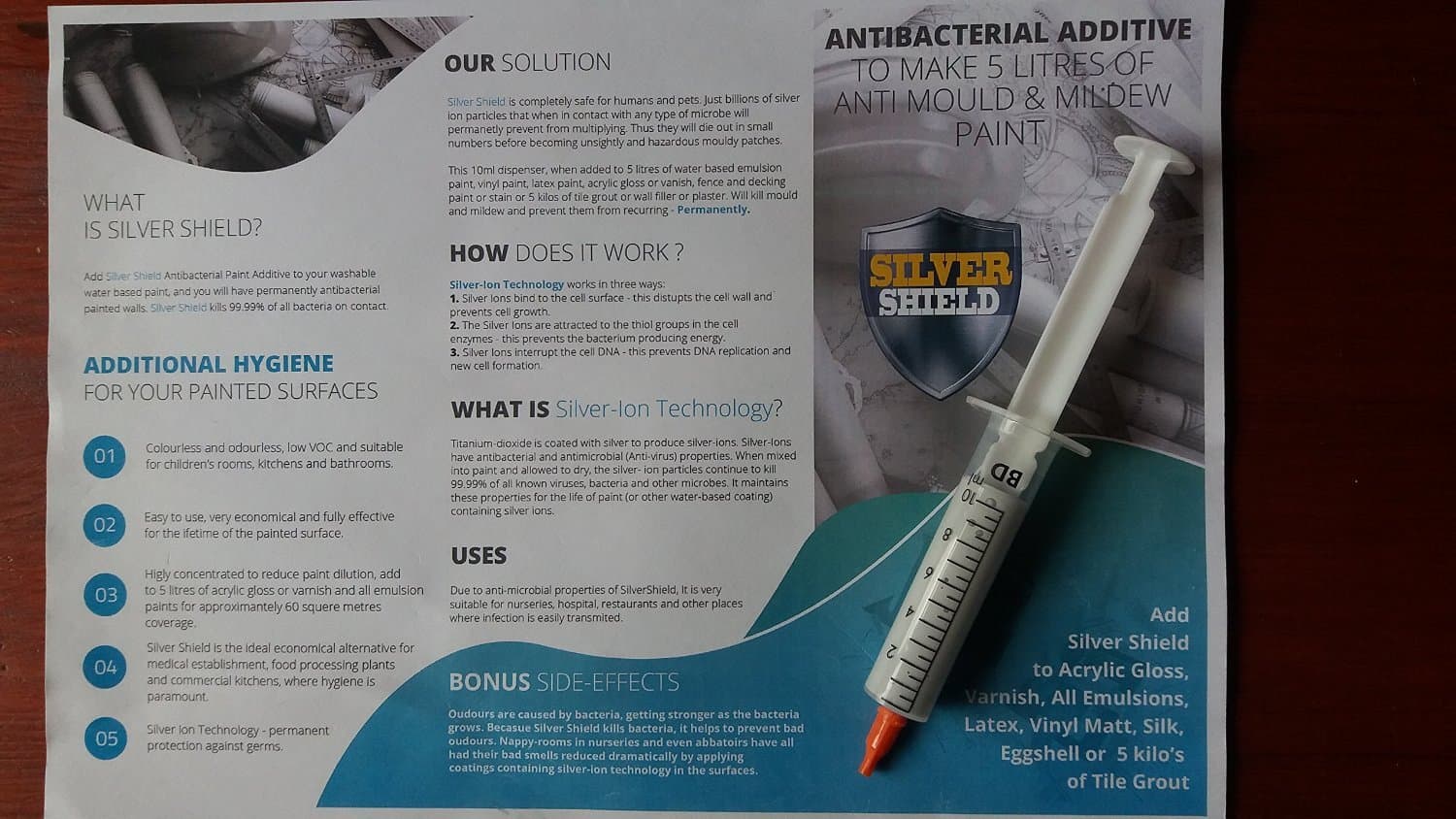 3 X Silver Shield Anti Mould Paint Additive for 5 litres of paint