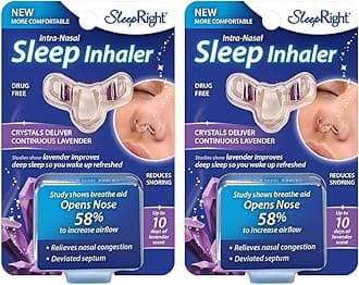 SleepRight Intra-Nasal Sleep Inhaler - Nasal Congestion Reducer - With Lavender (2-Pack)