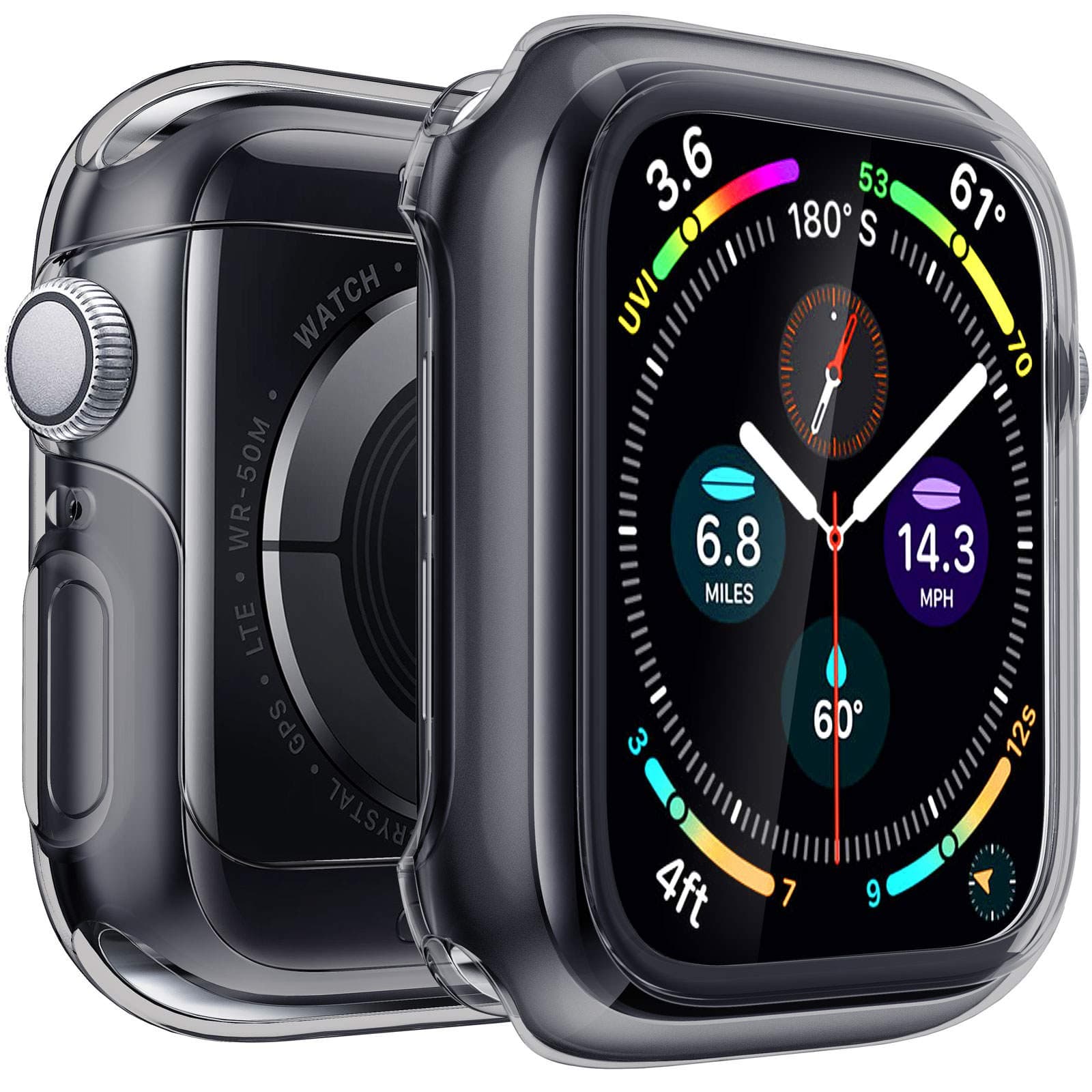 Penom Case for Apple Watch Screen Protector Series 5 Series 4 44mm, Ultra Thin iWatch 44mm Screen Protector with Full Protection TPU Cover