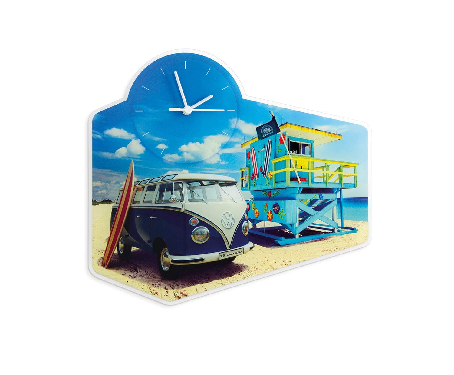 Brisa Wall Clock, Acrylic, Beachlife, One size