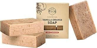 Handmade in Canada, Plant Based Cold Process Natural Bar Soap For Face And Body, With Premium Essential Oils, For Men And Women 3 Pack (Vanilla Orange)