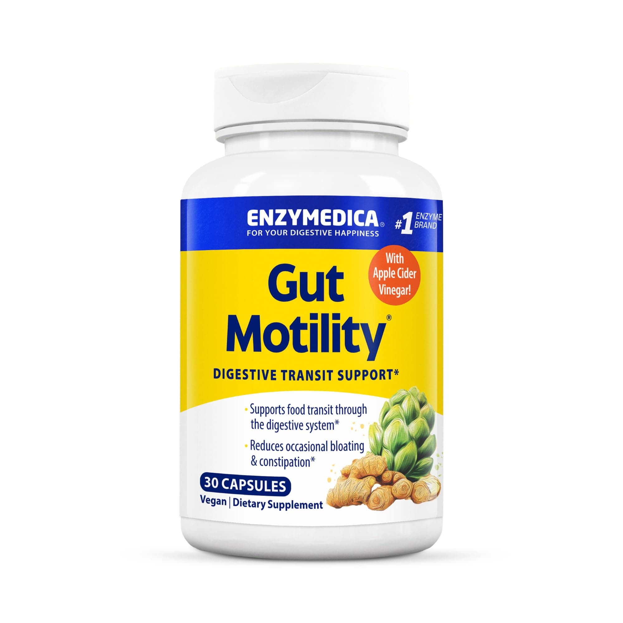 Enzymedica, Gut Motility, Digestive Transport Support, 30 Capsules