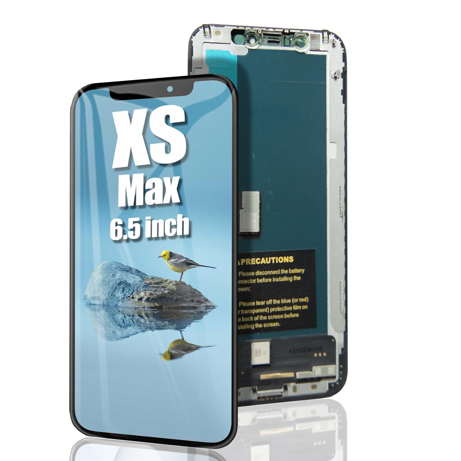 EFAITHFIX for iPhone Xs Max Screen Replacement 6.5 Inch LCD Display 3D Touch Screen Full HD Digitizer Assembly Compatible with Model A1921,A2101,A2102,A2103,A2104 with Waterproof Adhesive, No Tools