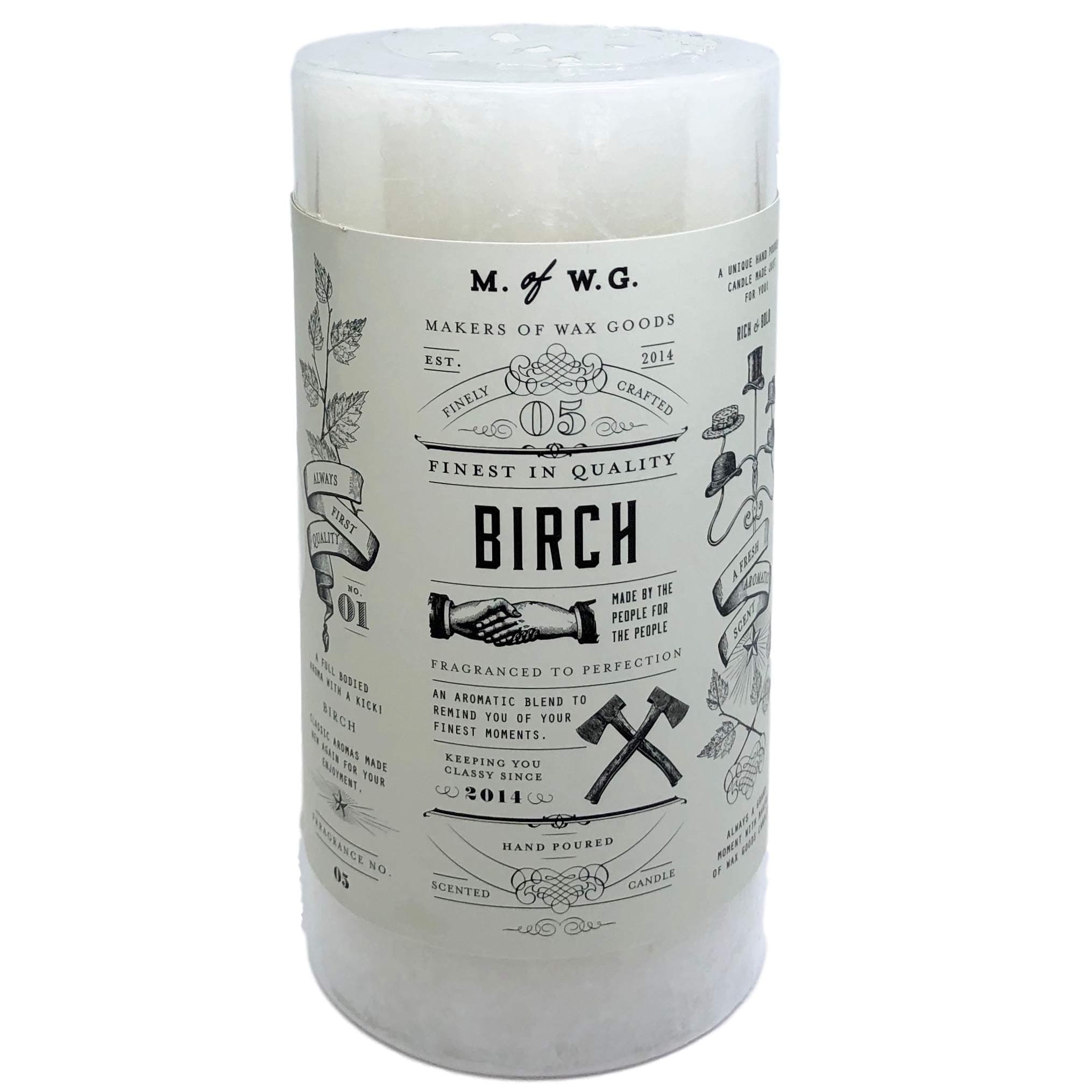 Makers of Wax Goods Birch Scented 3 in x 6 in Pillar Candle
