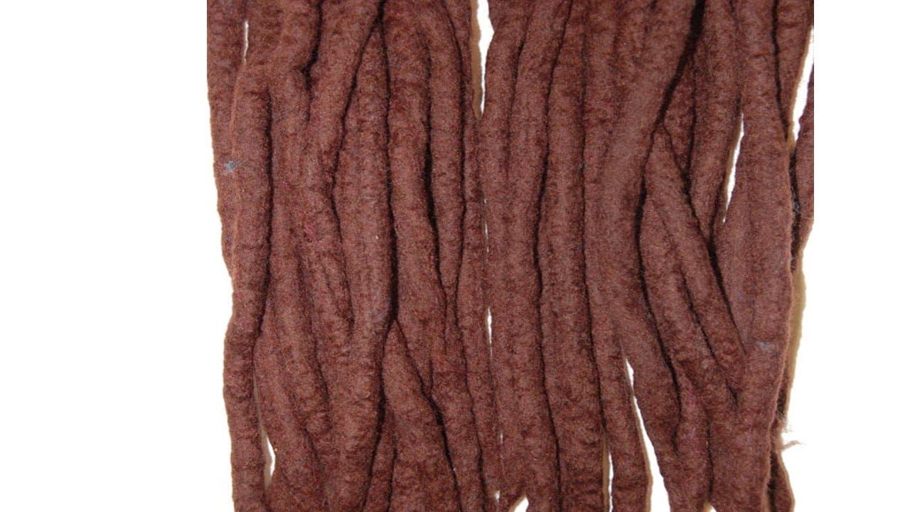 Dark Brown Wool Dreadlocks - Double ended DE merino wool dreads