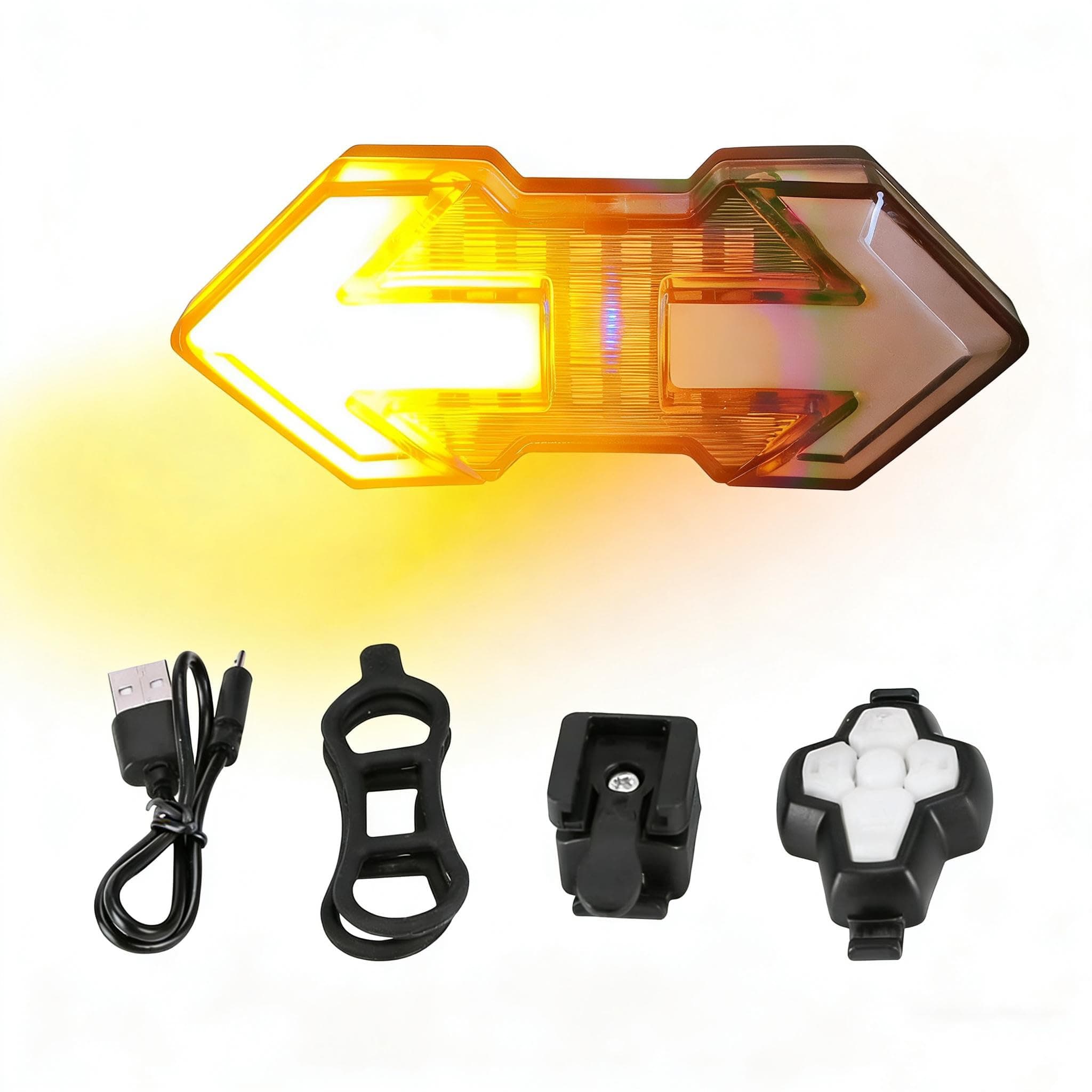 JINKEY Bike Turn Signals,Bright Bike Tail Light with Turn Signals, 120 Lumens USB Rechargeable LED Rear Bike Light, Wireless Remote Control Bike Blinkers, IPX5 Waterproof Bike Safety Light for Night