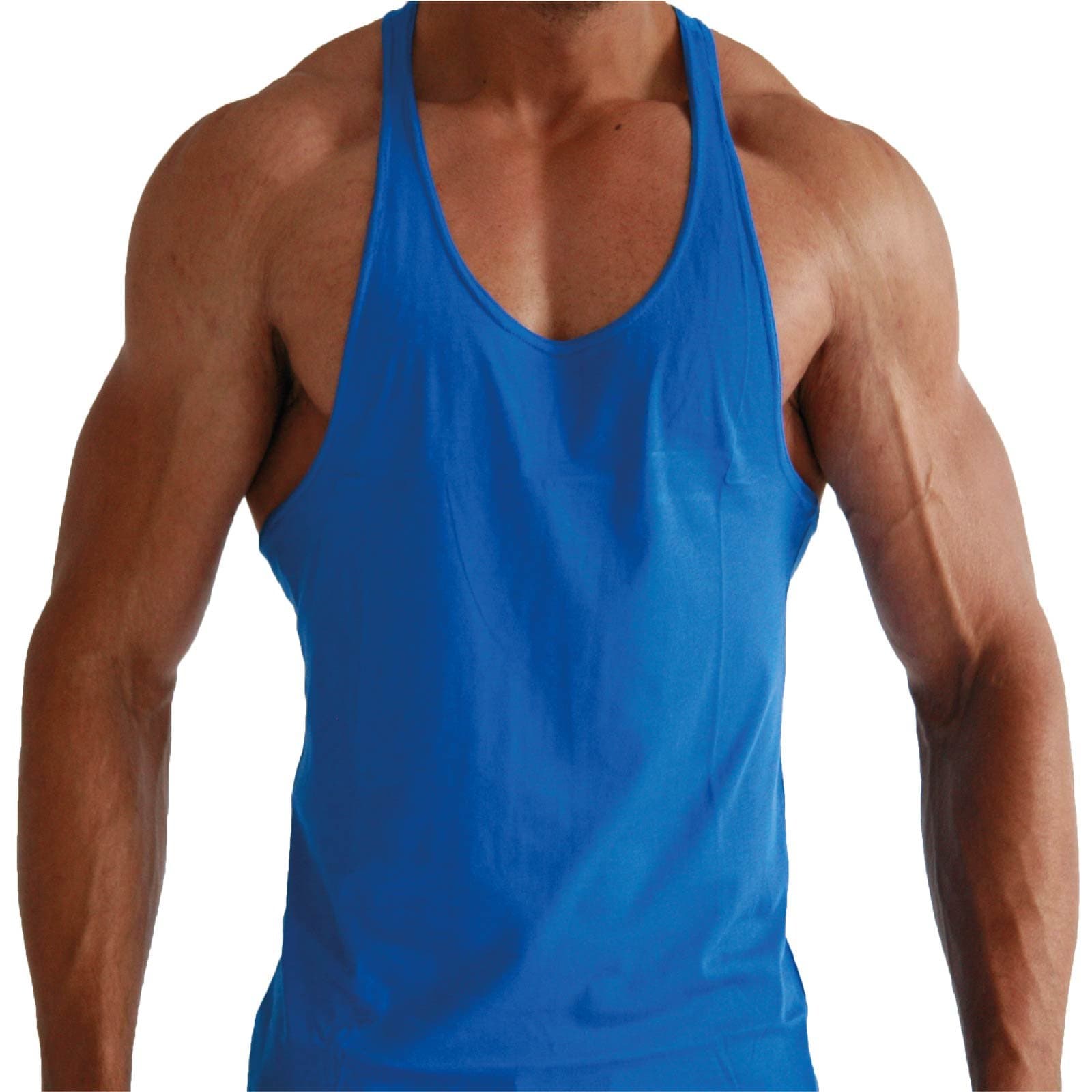 Plain Royal Blue Body Building Stringer Racer Back Tank Top Vest