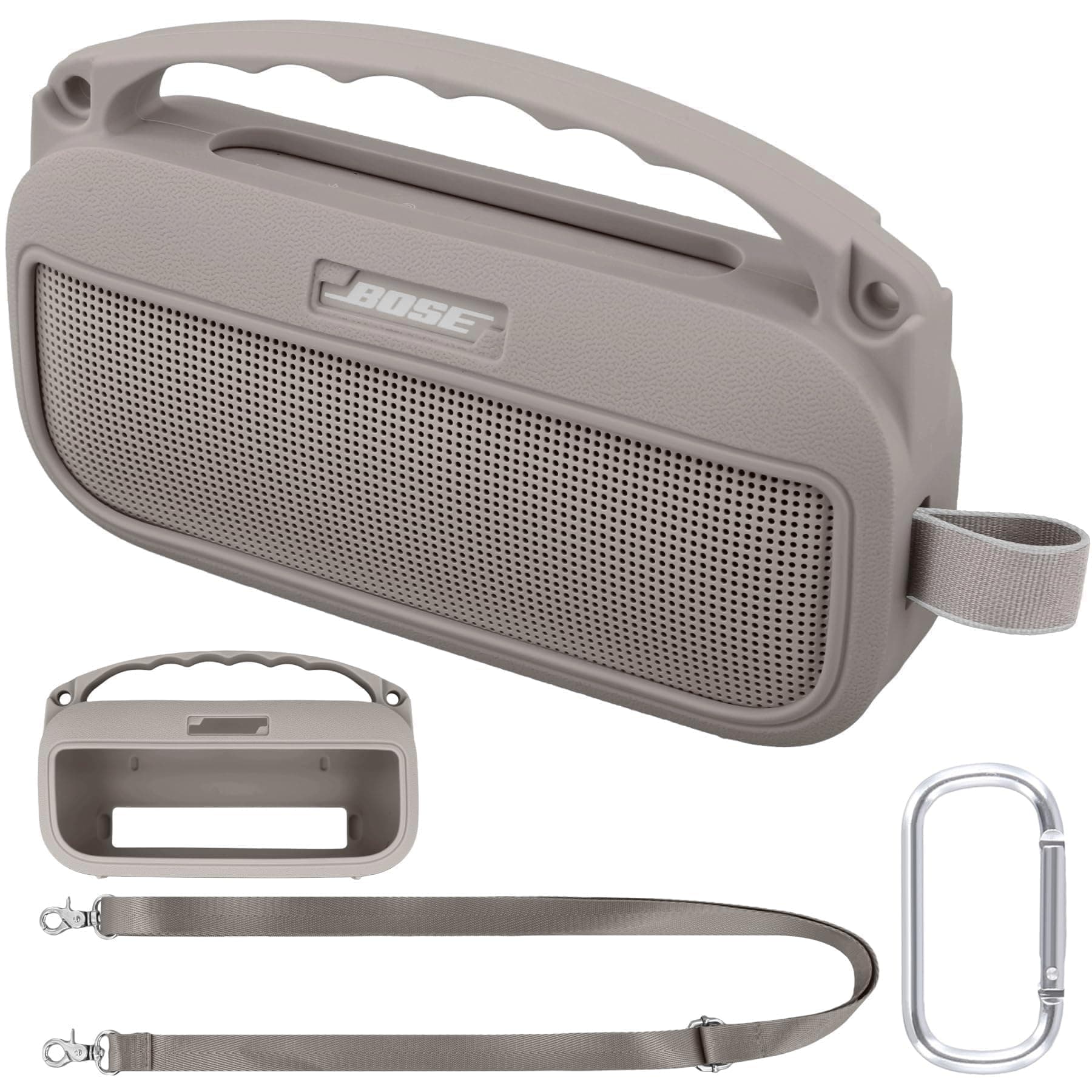 – Case Silicone for Bose SoundLink Flex (2nd Gen) Bluetooth Portable Speaker, Portable Ultra-light Protective Sleeve with Carabiner and Shoulder Strap (Speaker and Accessories not Included)