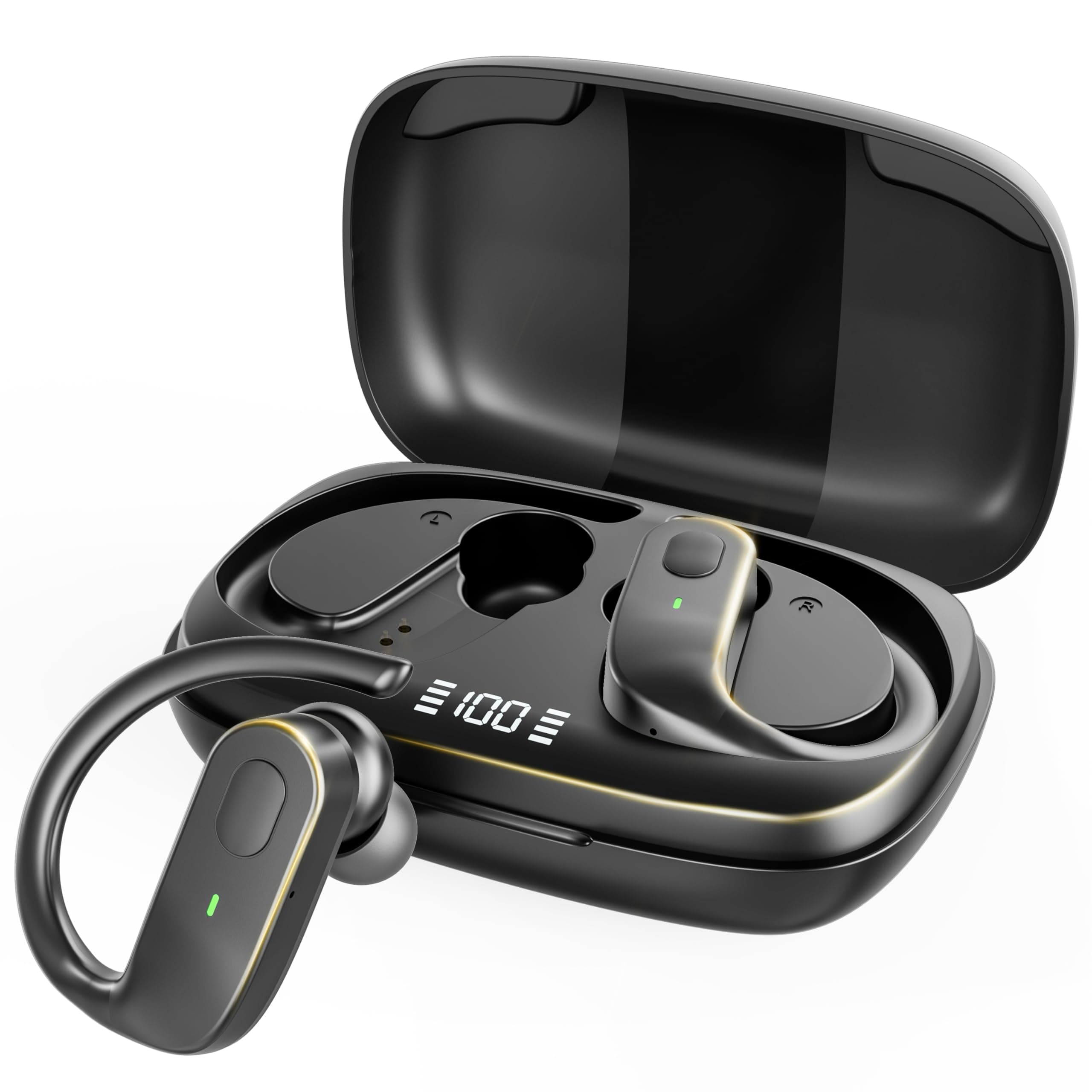 Hearing Aids, Advanced Multi Channel Digital Hearing Aids for Seniors, Rechargeable OTC Hearing Aid with Intelligent Noise Reduction, No Howling, 4-Level Volume Control (Black)