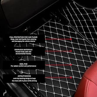 Custom car Floor mats Suitable for 99% car Truck SUV,car mats All Weather Personalized,Full Coverage Luxury Car Mats, Anti-Slip Leather Floor mats. (Green and Black)