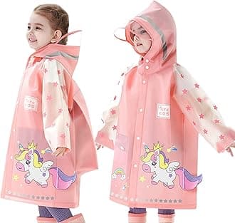 Kids Raincoats for Girls Boys Waterproof Rain Jacket Toddler Rain Wear Children Rain Poncho S-4XL Size 1-14 Years