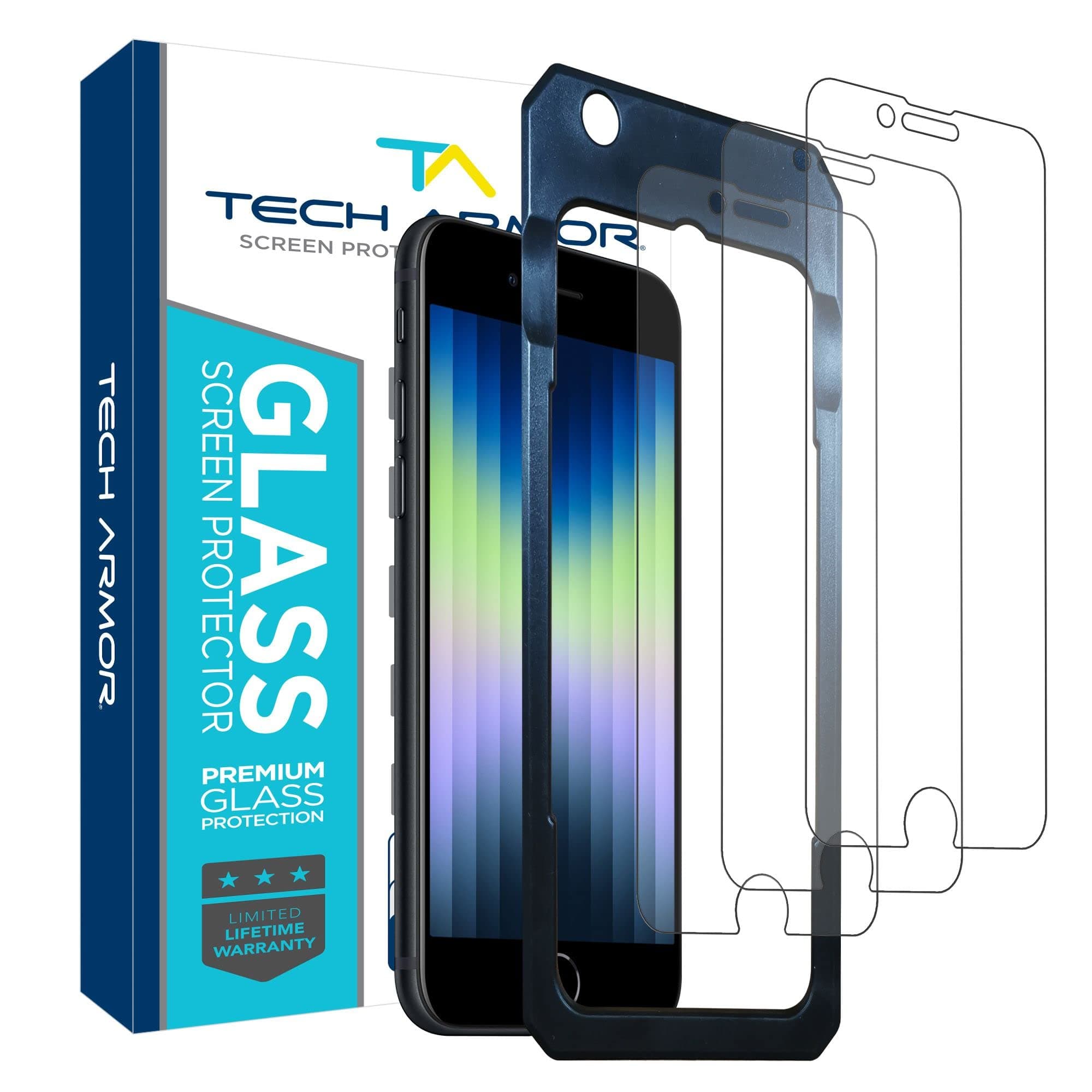 Tech Armor Ballistic Glass Screen Protector for Apple iPhone Se 2022, 2020