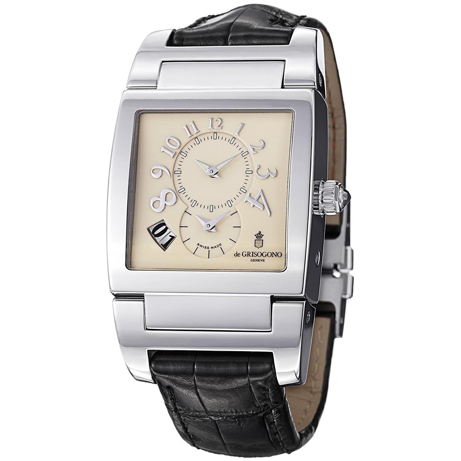 de Grisogono Instrumento No UNO Ivory Dial Dual Time Automatic Watch UNO DF N03