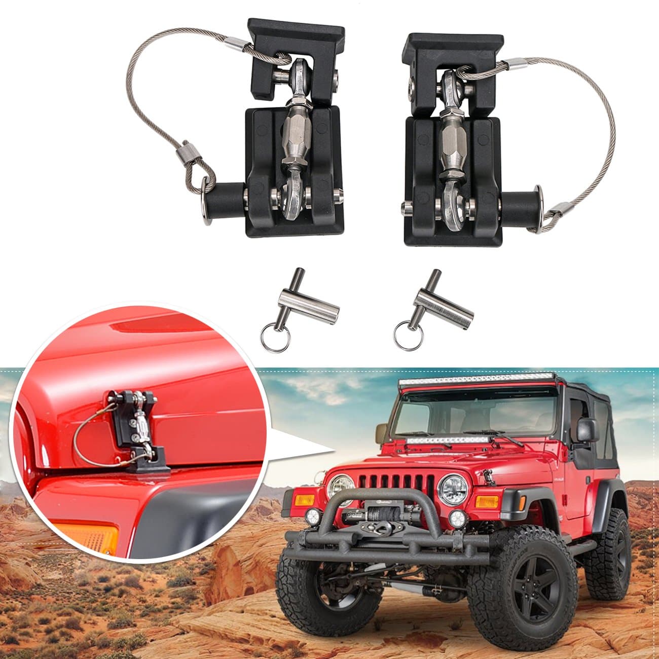 UMS UMS-JKHITCH-1 Hood Latch